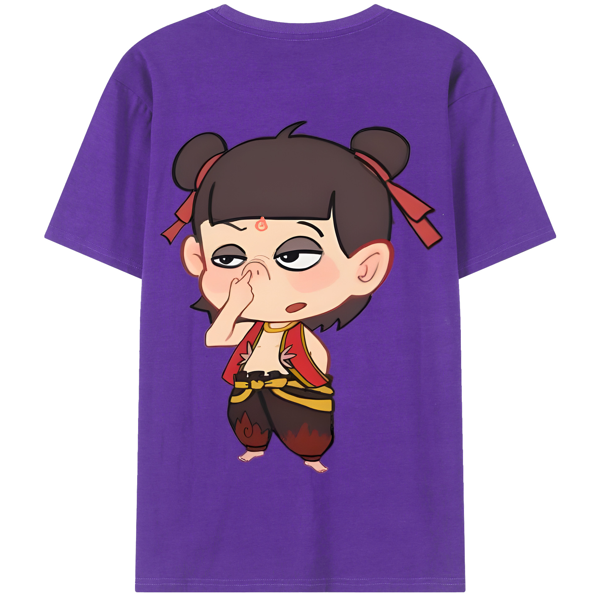 Ne Zha 2 ナタ 魔童の大暴れ 綿100％半袖Tシャツ（背面プリント）