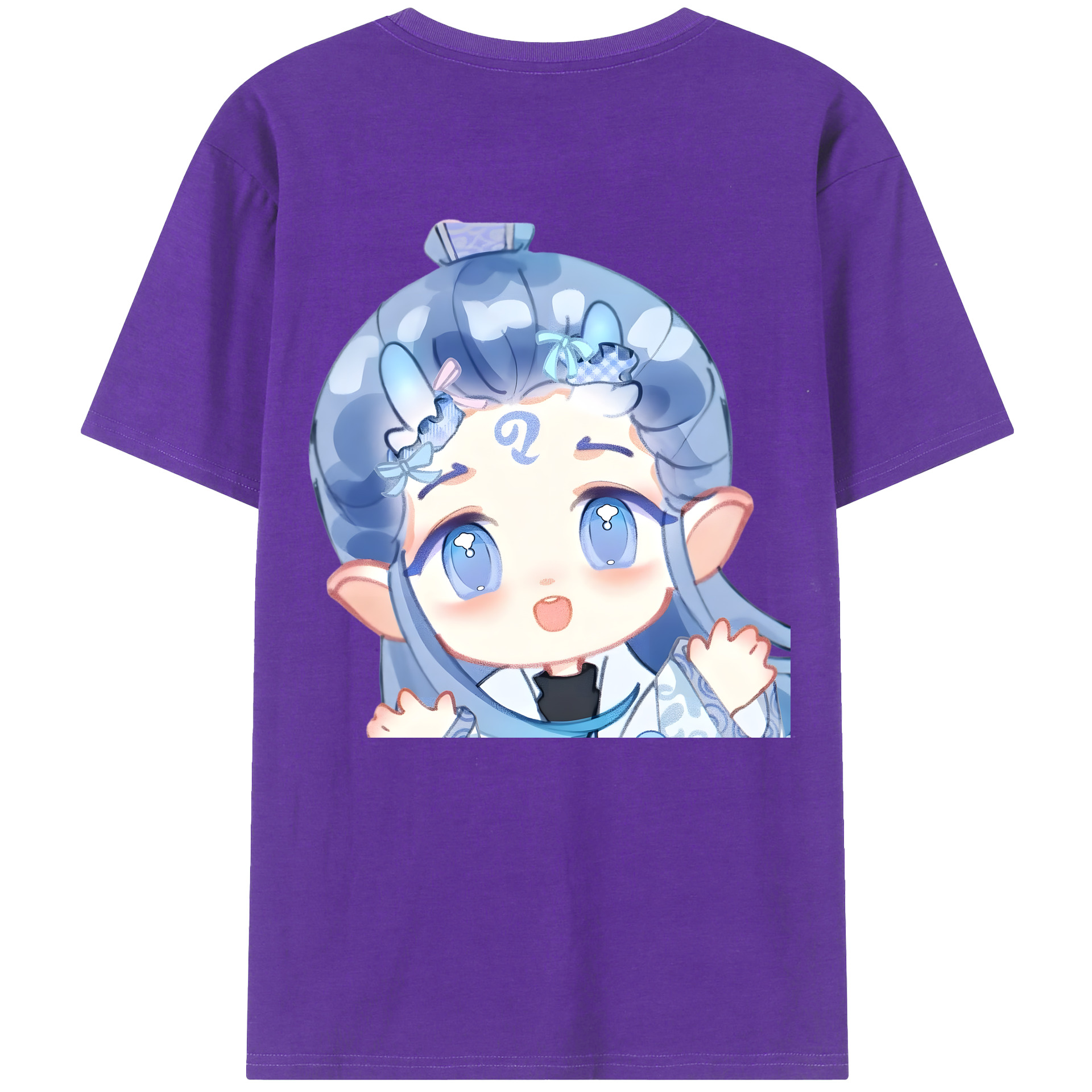 （画像用） Ne Zha 2 ナタ 魔童の大暴れ 綿100％半袖Tシャツ（背面プリント）
