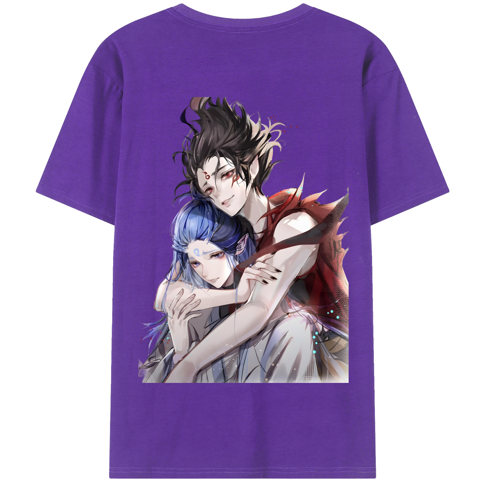（画像用） Ne Zha 2 ナタ 魔童の大暴れ 綿100％半袖Tシャツ（背面プリント）