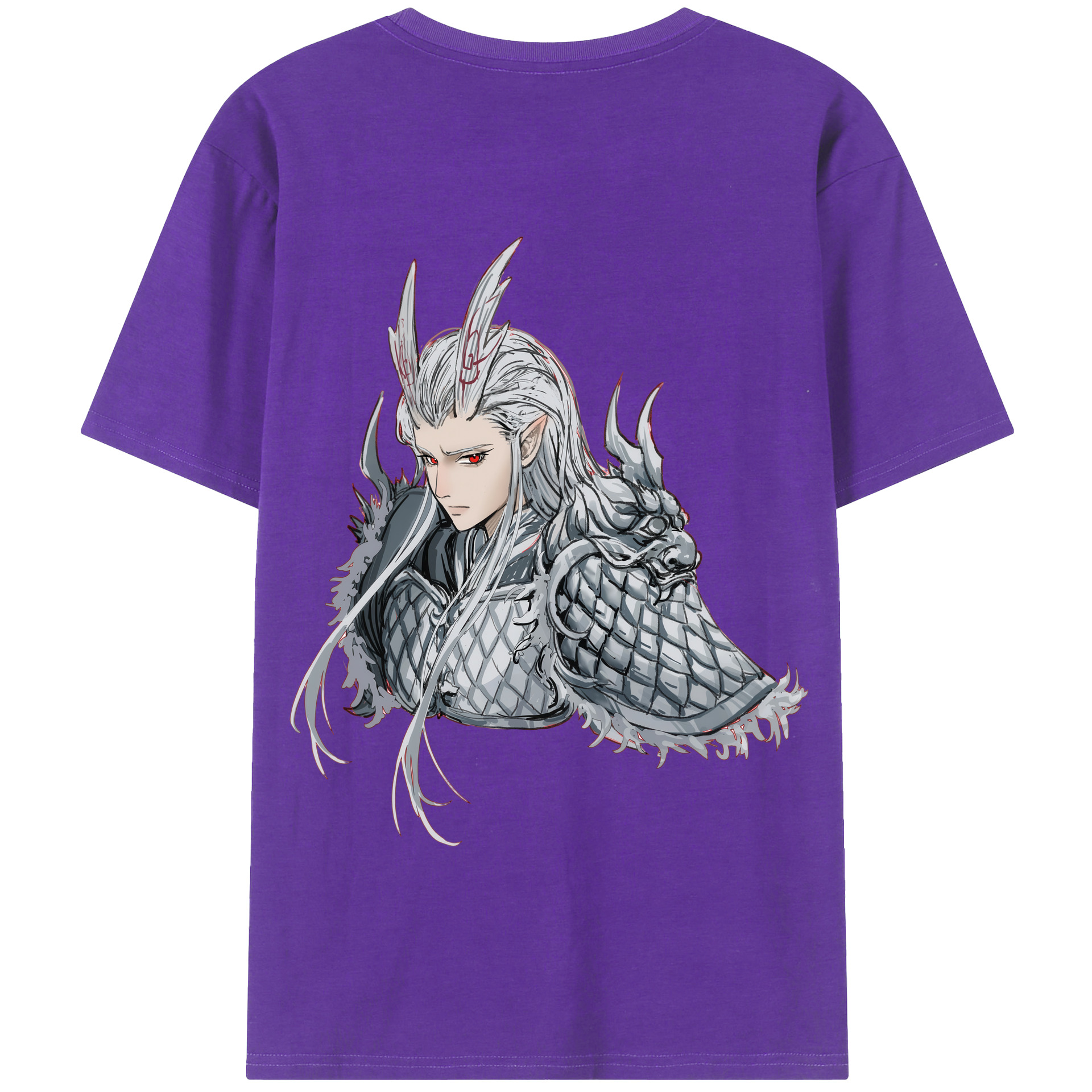 （画像用） Ne Zha 2 ナタ 魔童の大暴れ 綿100％半袖Tシャツ（背面プリント）