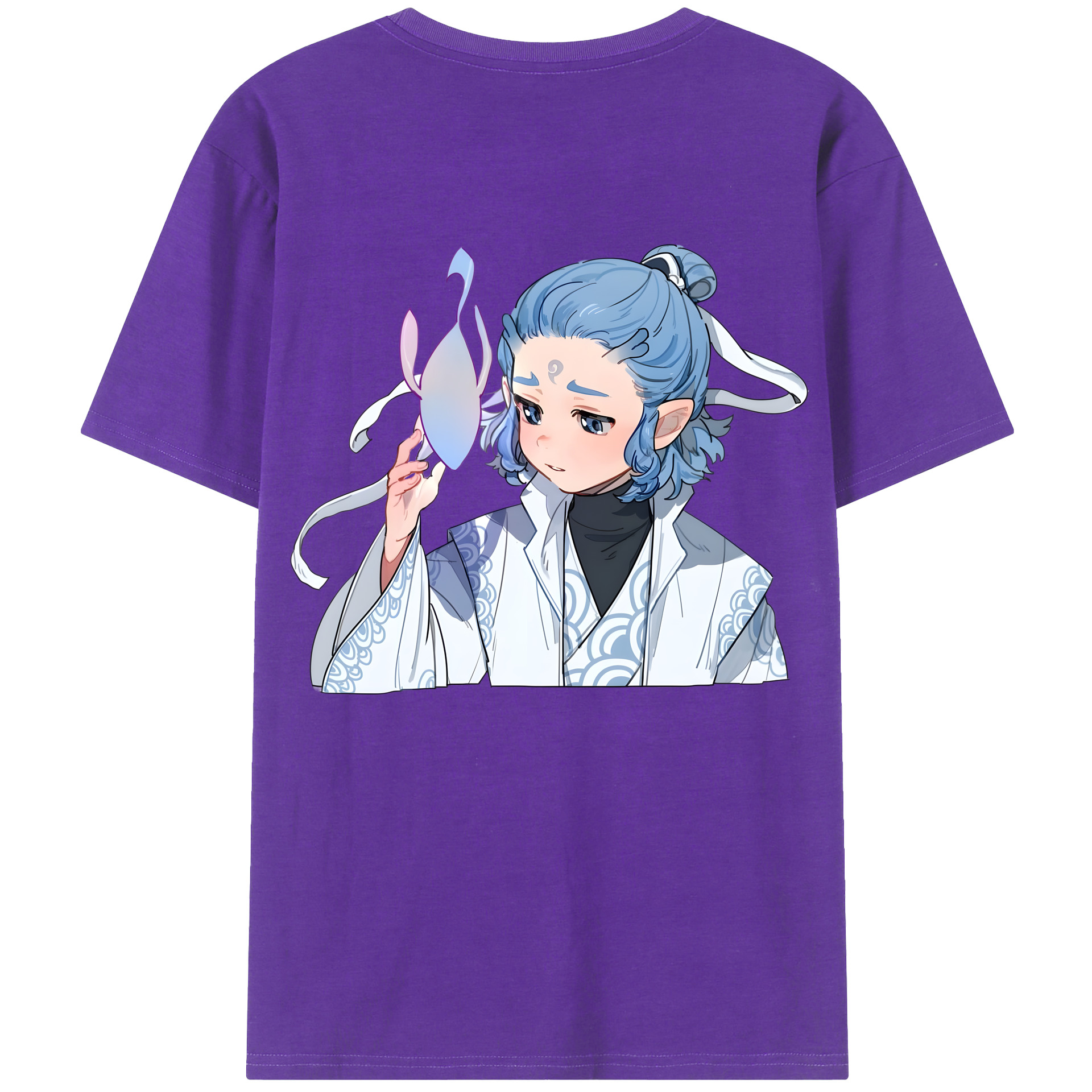 （画像用） Ne Zha 2 ナタ 魔童の大暴れ 綿100％半袖Tシャツ（背面プリント）