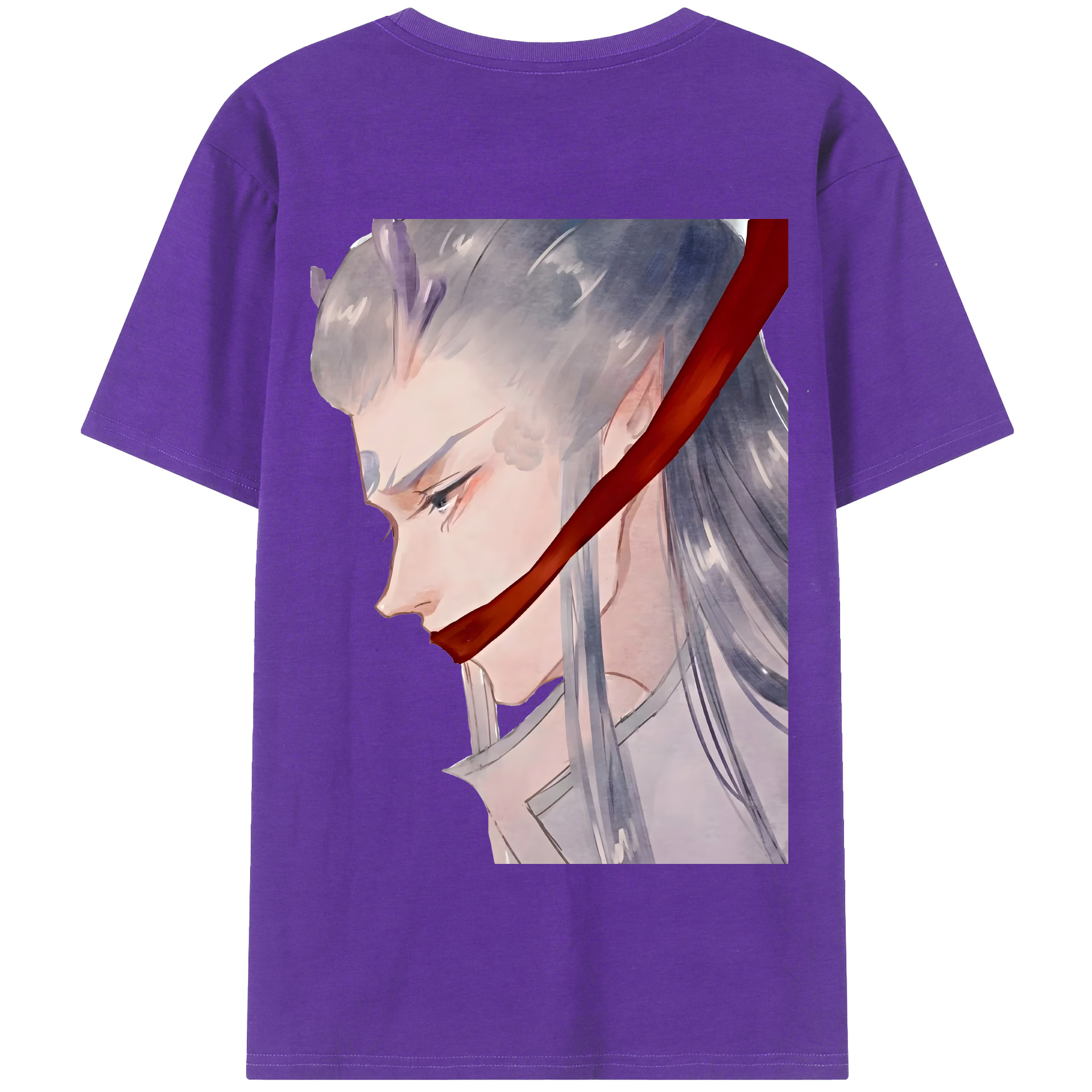 （画像用） Ne Zha 2 ナタ 魔童の大暴れ 綿100％半袖Tシャツ（背面プリント）