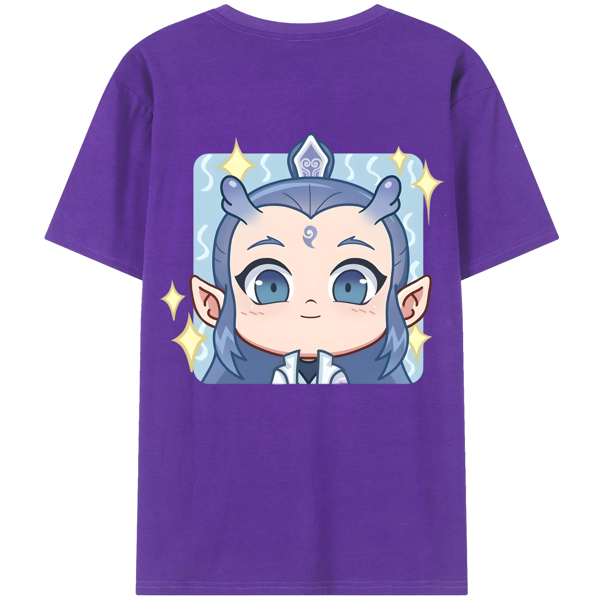 （画像用） Ne Zha 2 ナタ 魔童の大暴れ 綿100％半袖Tシャツ（背面プリント）