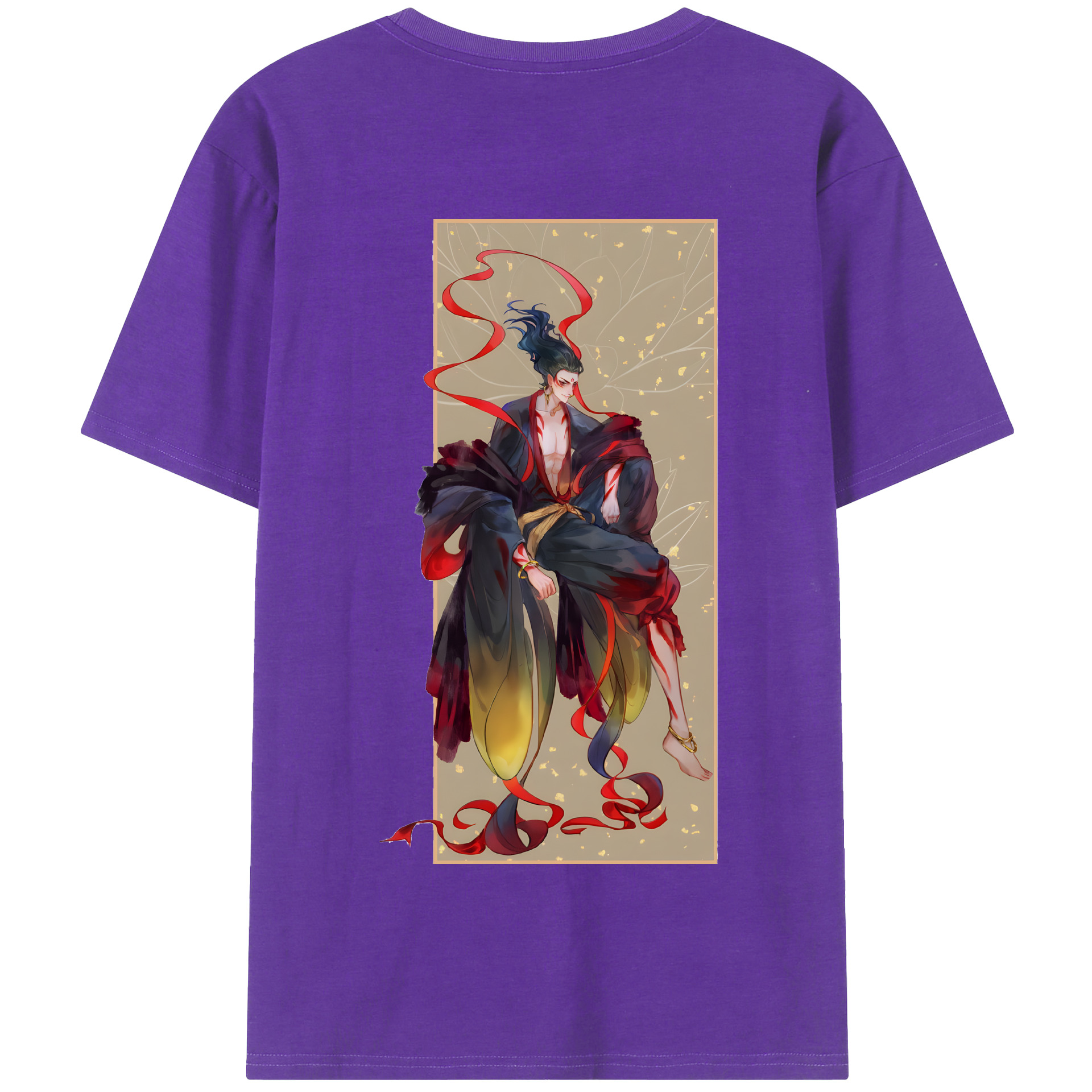 （画像用） Ne Zha 2 ナタ 魔童の大暴れ 綿100％半袖Tシャツ（背面プリント）