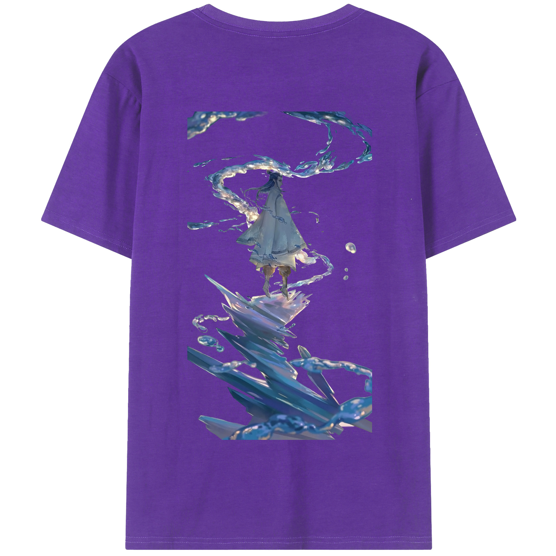 （画像用） Ne Zha 2 ナタ 魔童の大暴れ 綿100％半袖Tシャツ（背面プリント）