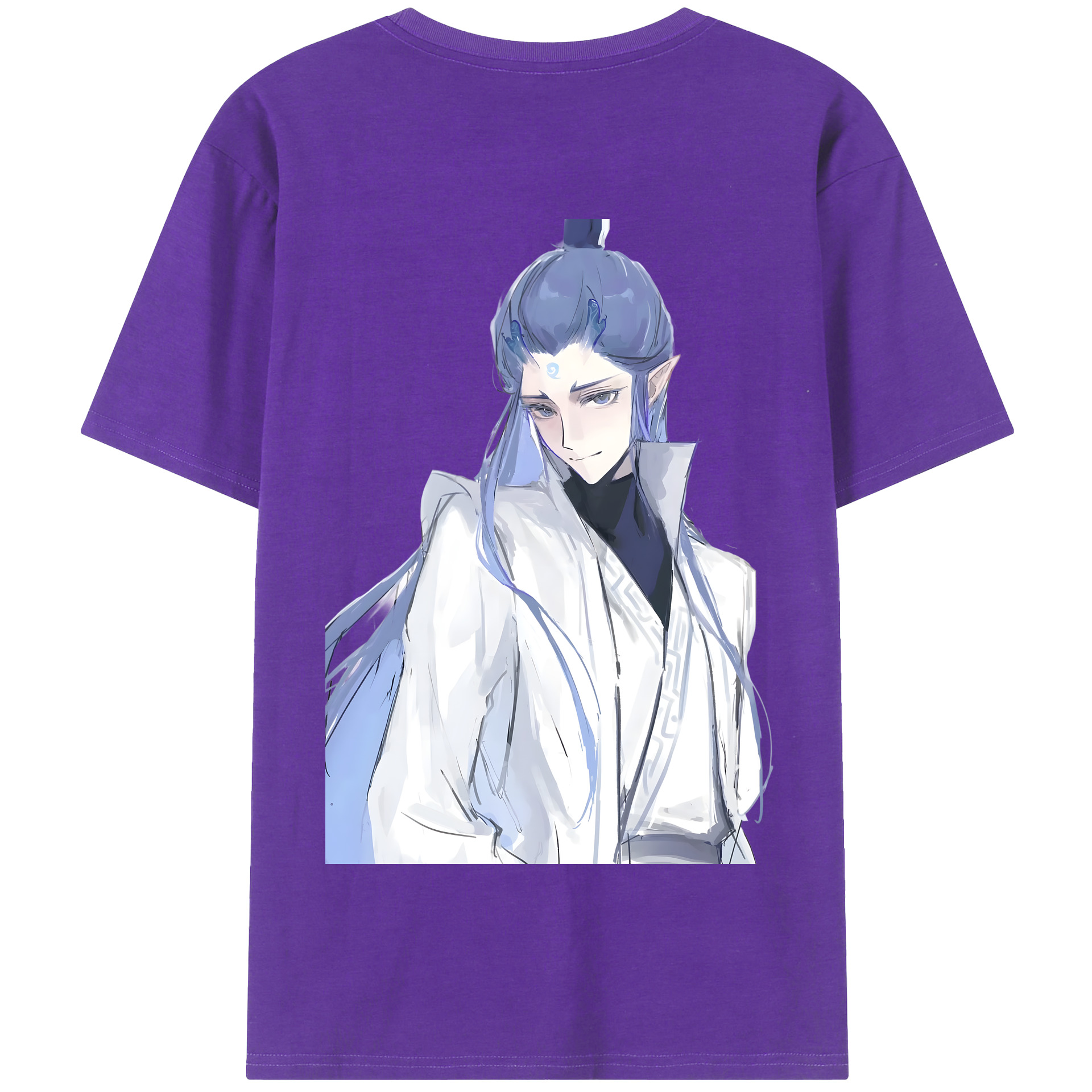 （画像用） Ne Zha 2 ナタ 魔童の大暴れ 綿100％半袖Tシャツ（背面プリント）