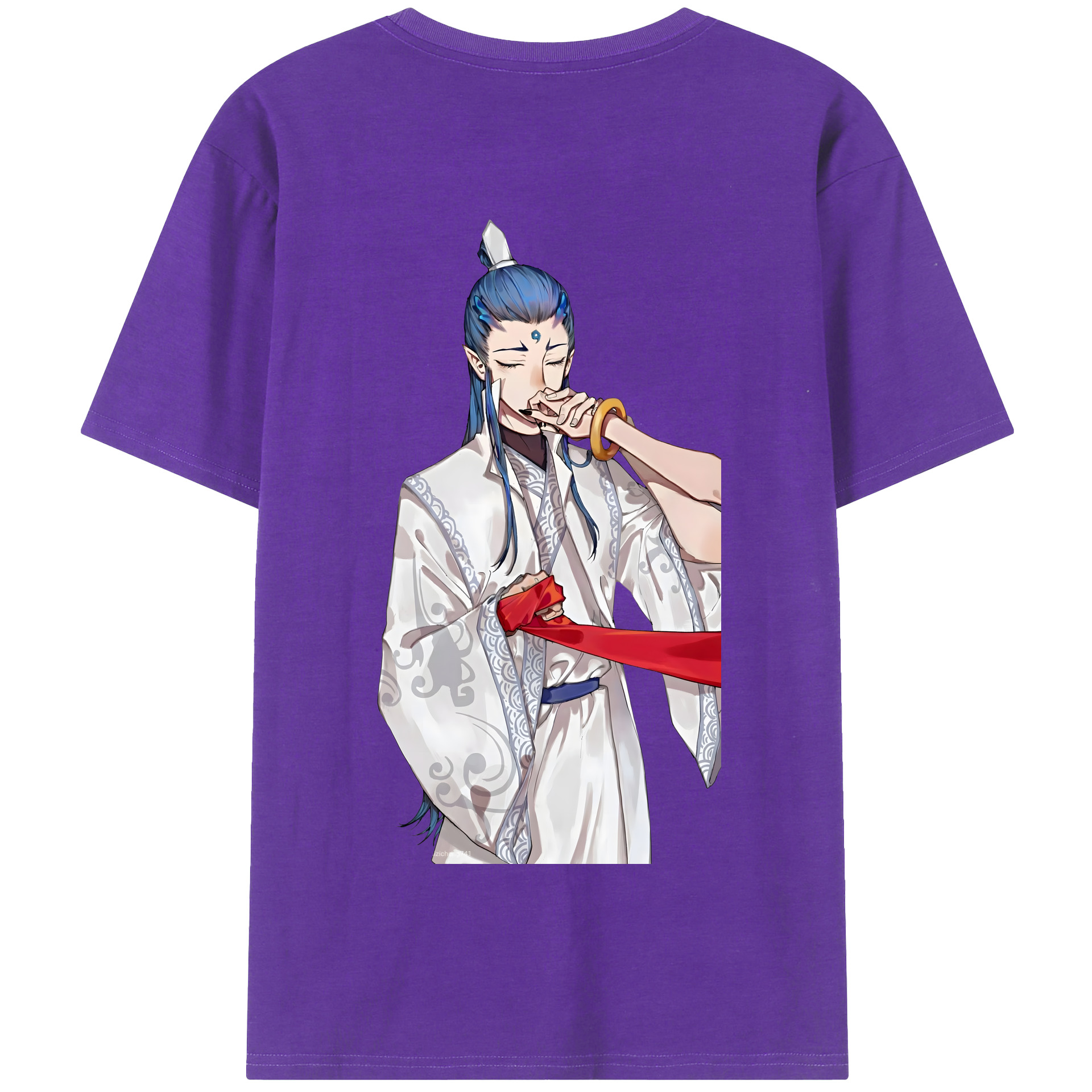 （画像用） Ne Zha 2 ナタ 魔童の大暴れ 綿100％半袖Tシャツ（背面プリント）