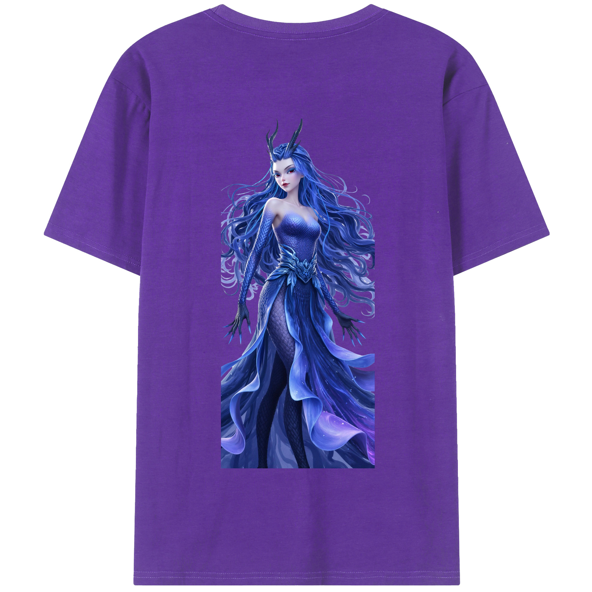（画像用） Ne Zha 2 ナタ 魔童の大暴れ 綿100％半袖Tシャツ（背面プリント）