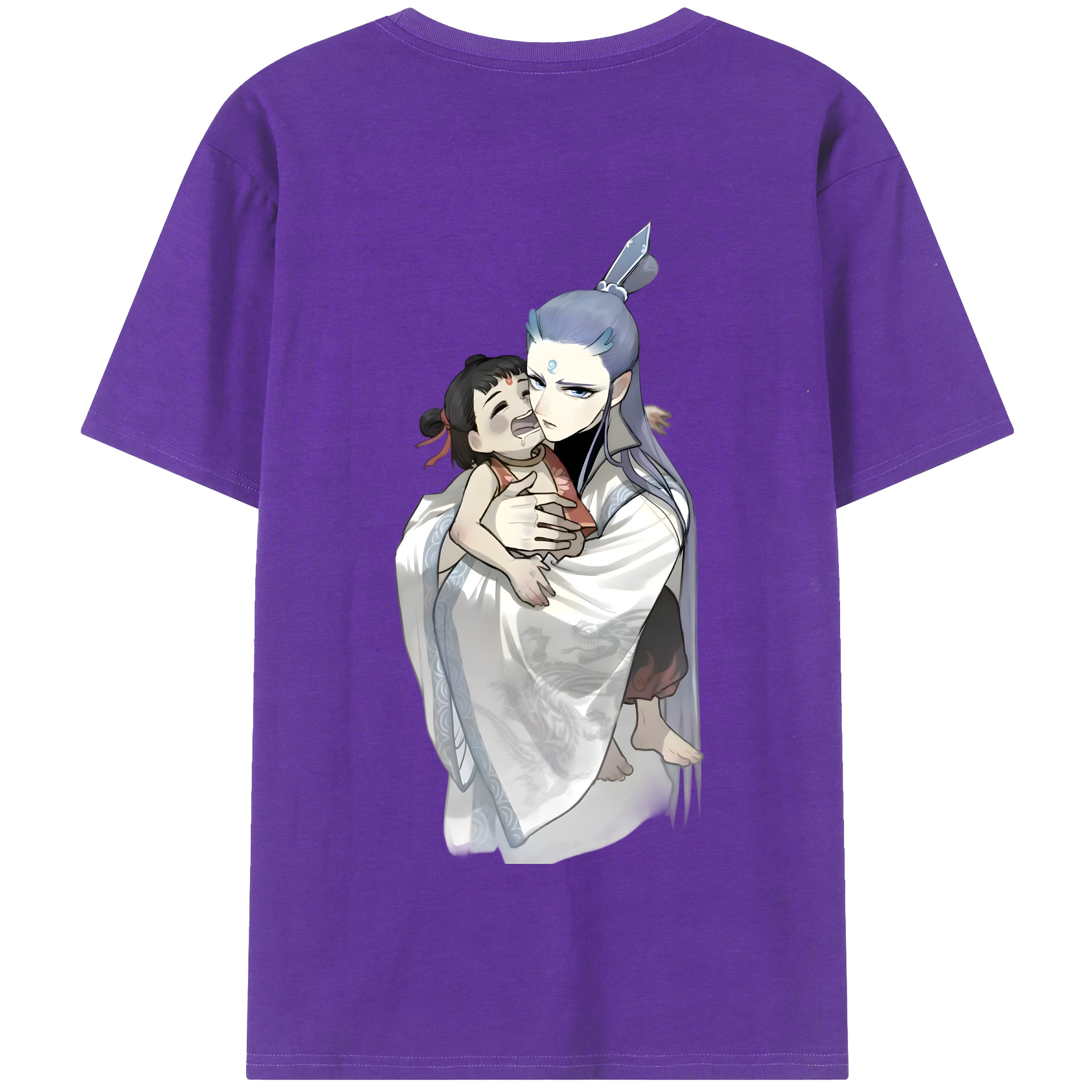 （画像用） Ne Zha 2 ナタ 魔童の大暴れ 綿100％半袖Tシャツ（背面プリント）
