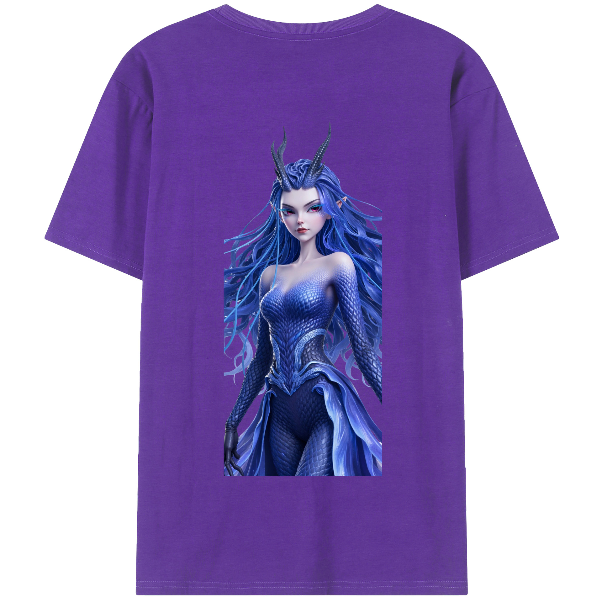 （画像用） Ne Zha 2 ナタ 魔童の大暴れ 綿100％半袖Tシャツ（背面プリント）