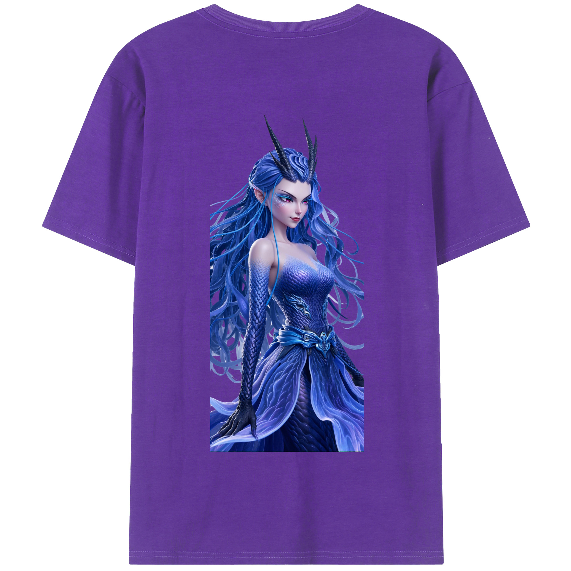 （画像用） Ne Zha 2 ナタ 魔童の大暴れ 綿100％半袖Tシャツ（背面プリント）