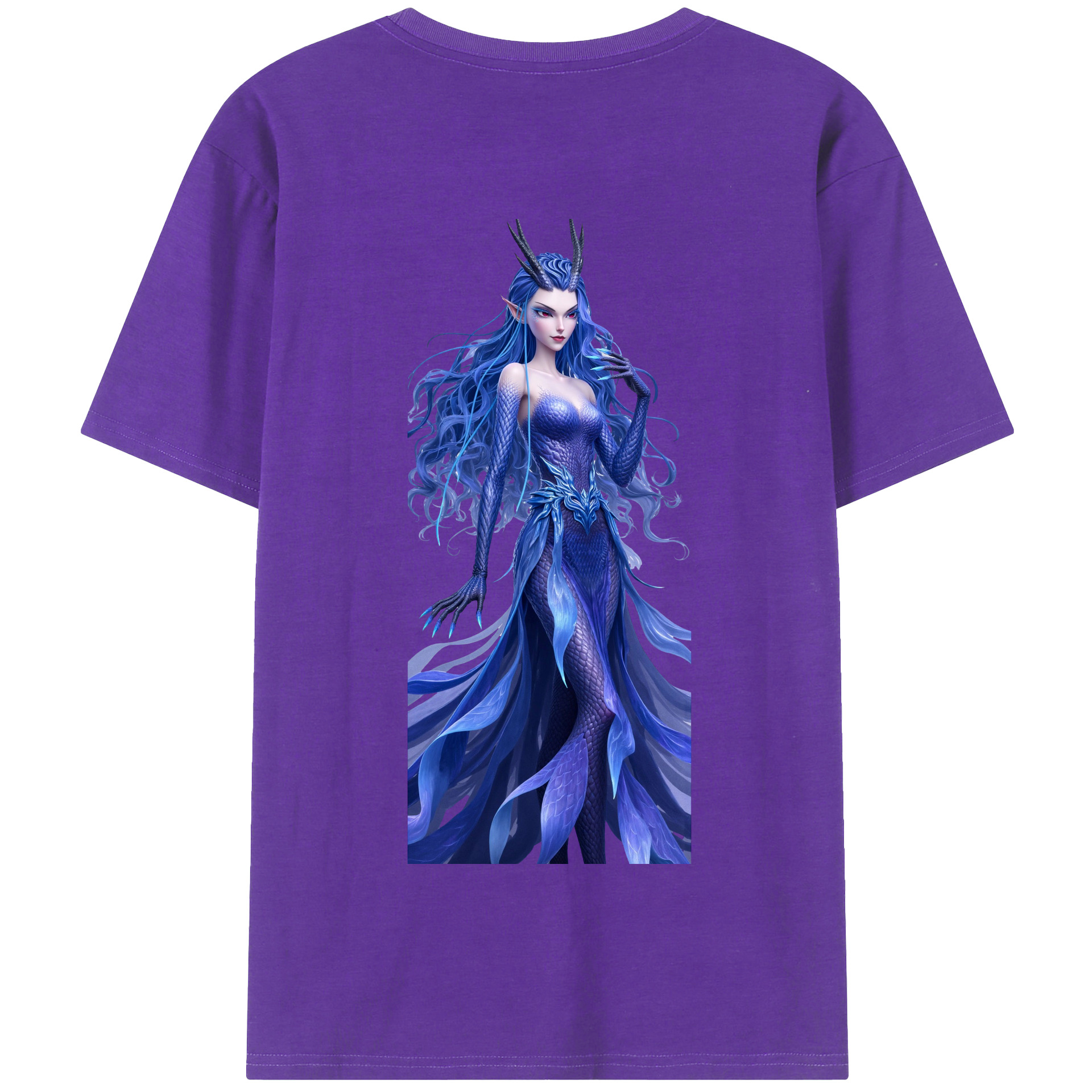 （画像用） Ne Zha 2 ナタ 魔童の大暴れ 綿100％半袖Tシャツ（背面プリント）