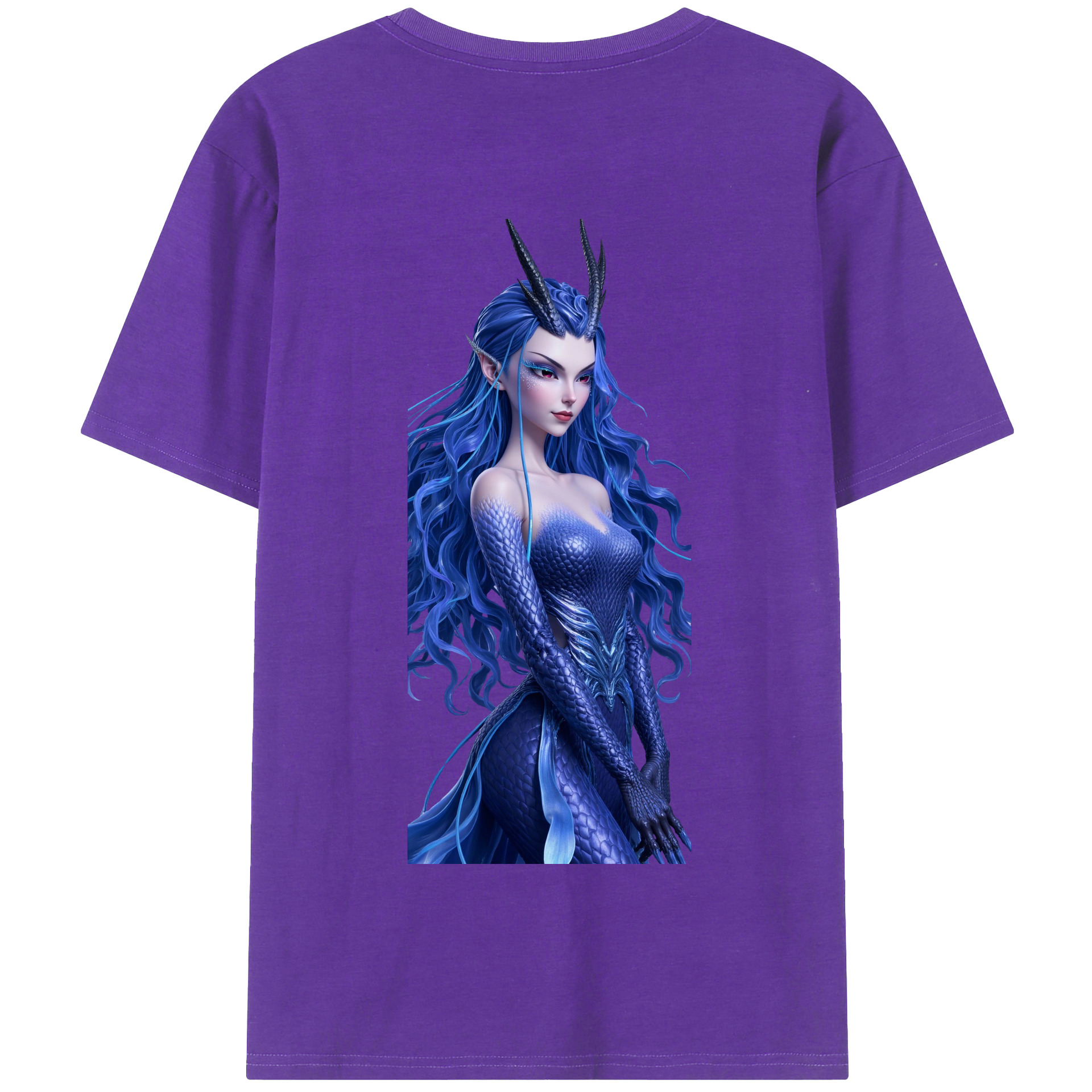 （画像用） Ne Zha 2 ナタ 魔童の大暴れ 綿100％半袖Tシャツ（背面プリント）
