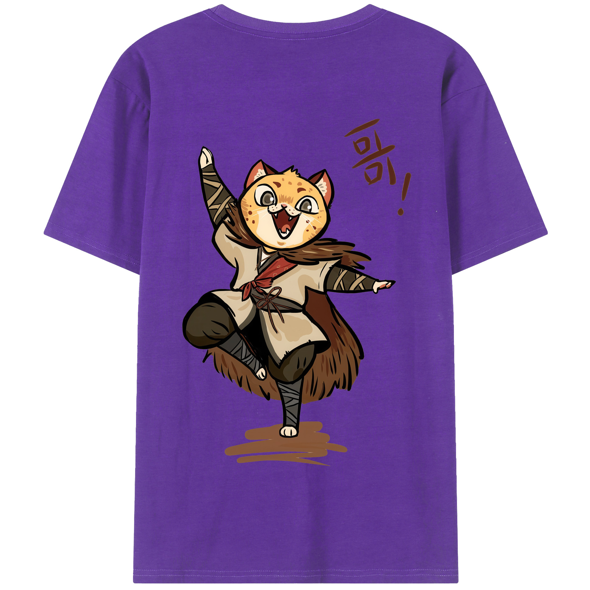 （画像用） Ne Zha 2 ナタ 魔童の大暴れ 綿100％半袖Tシャツ（背面プリント）