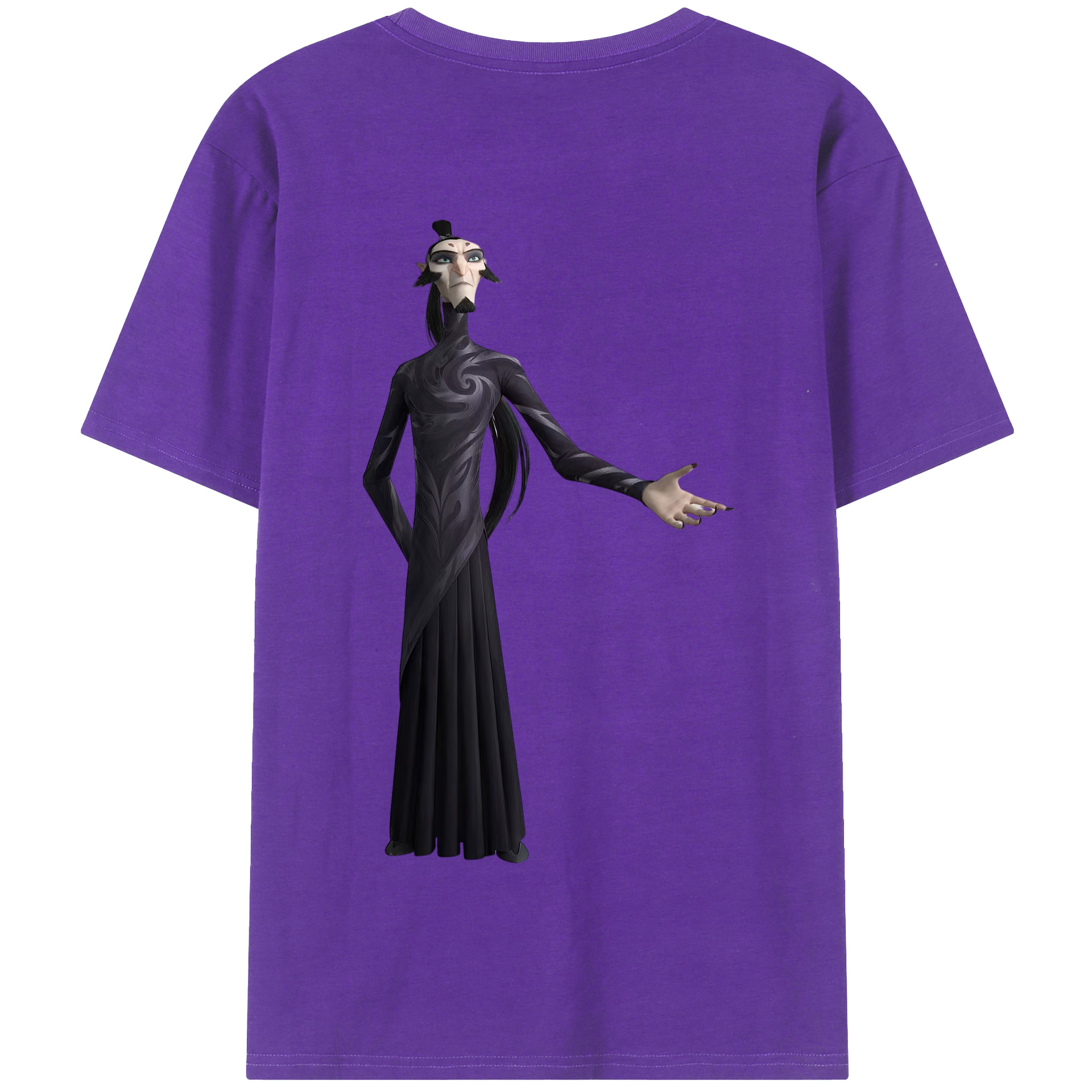 （画像用） Ne Zha 2 ナタ 魔童の大暴れ 綿100％半袖Tシャツ（背面プリント）