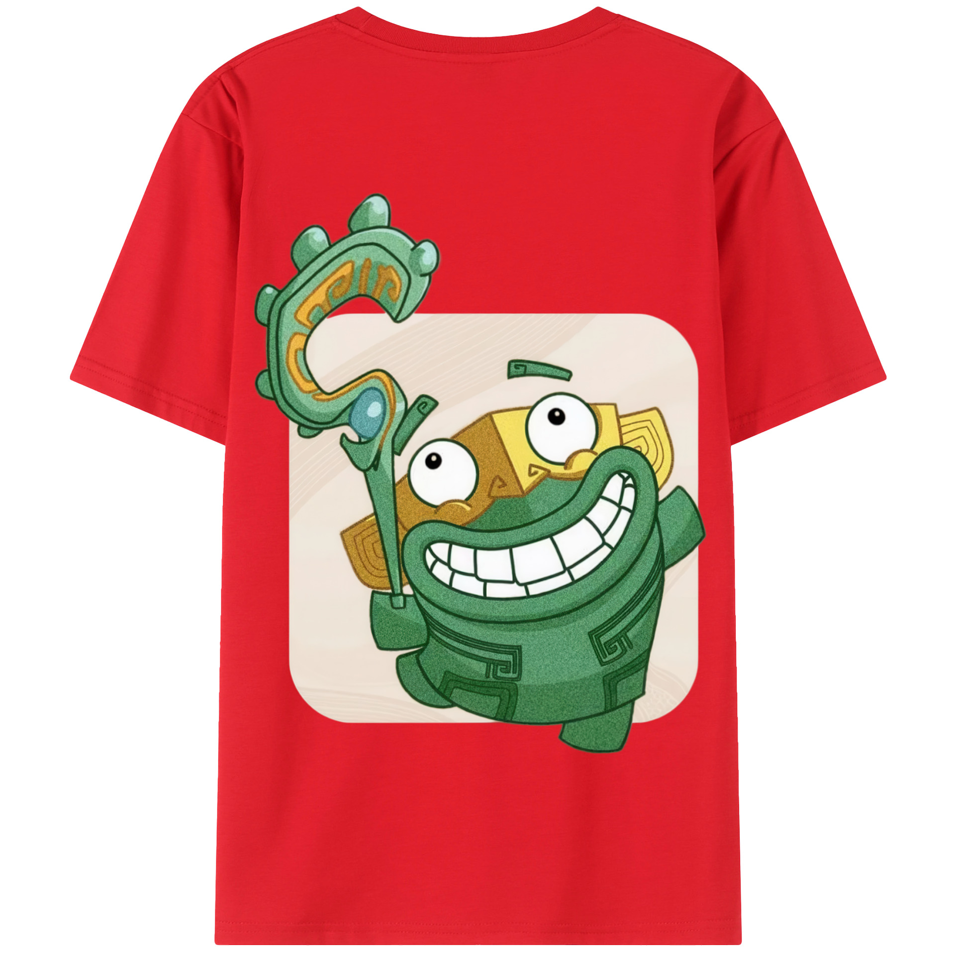 （画像用） Ne Zha 2 ナタ 魔童の大暴れ 綿100％半袖Tシャツ（背面プリント）
