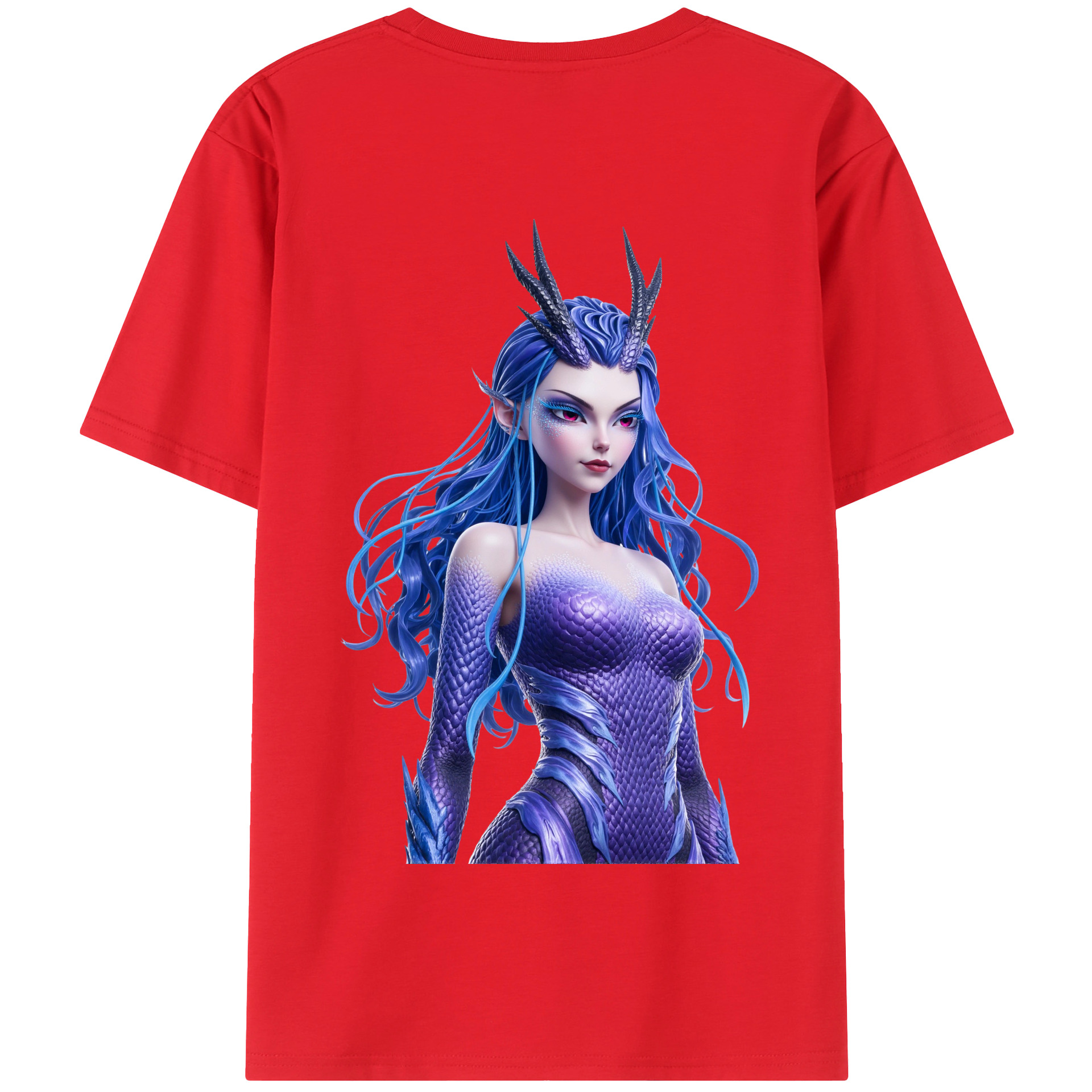 （画像用） Ne Zha 2 ナタ 魔童の大暴れ 綿100％半袖Tシャツ（背面プリント）