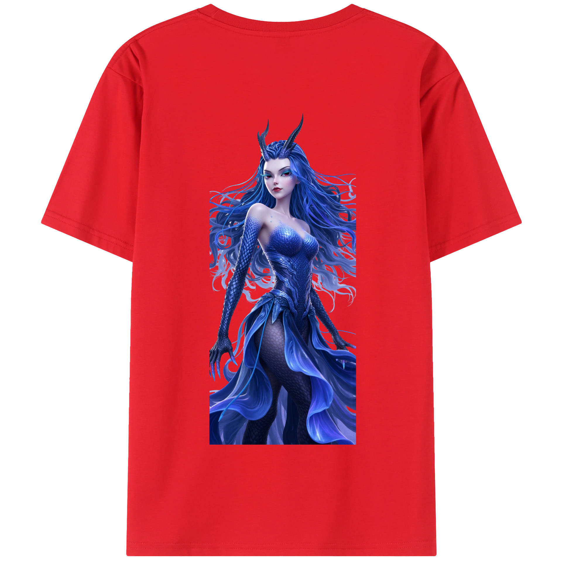 （画像用） Ne Zha 2 ナタ 魔童の大暴れ 綿100％半袖Tシャツ（背面プリント）