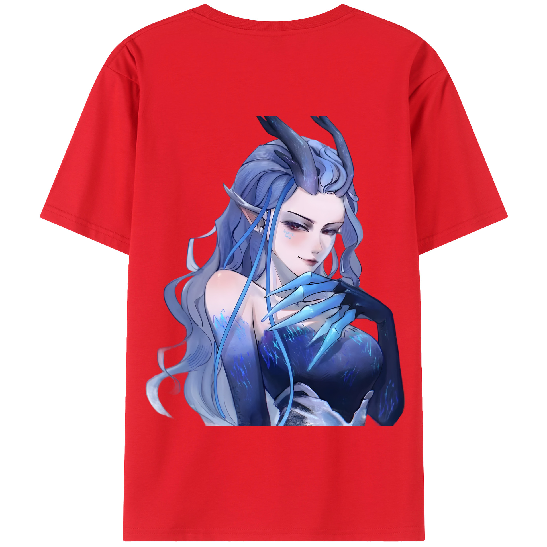 （画像用） Ne Zha 2 ナタ 魔童の大暴れ 綿100％半袖Tシャツ（背面プリント）