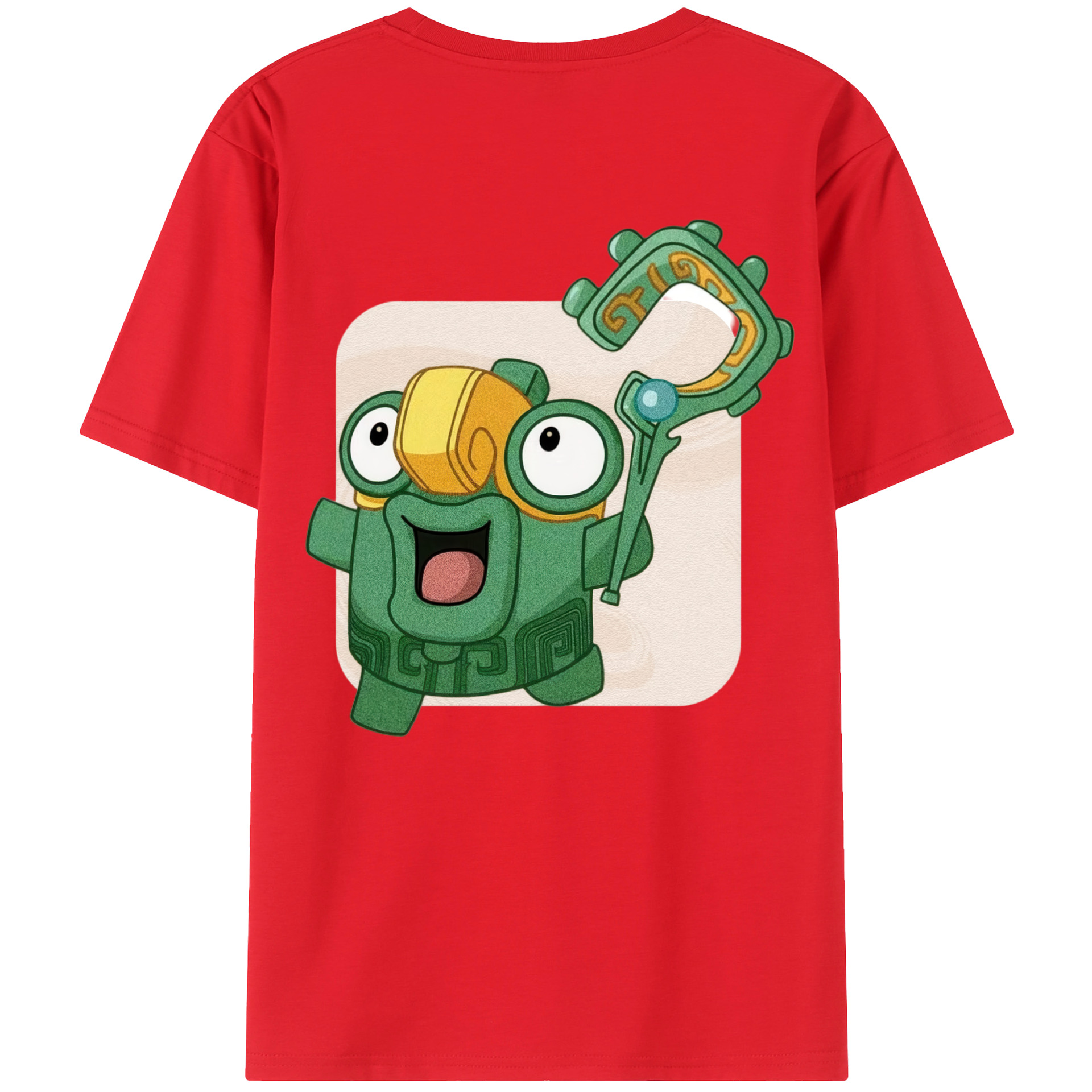 （画像用） Ne Zha 2 ナタ 魔童の大暴れ 綿100％半袖Tシャツ（背面プリント）