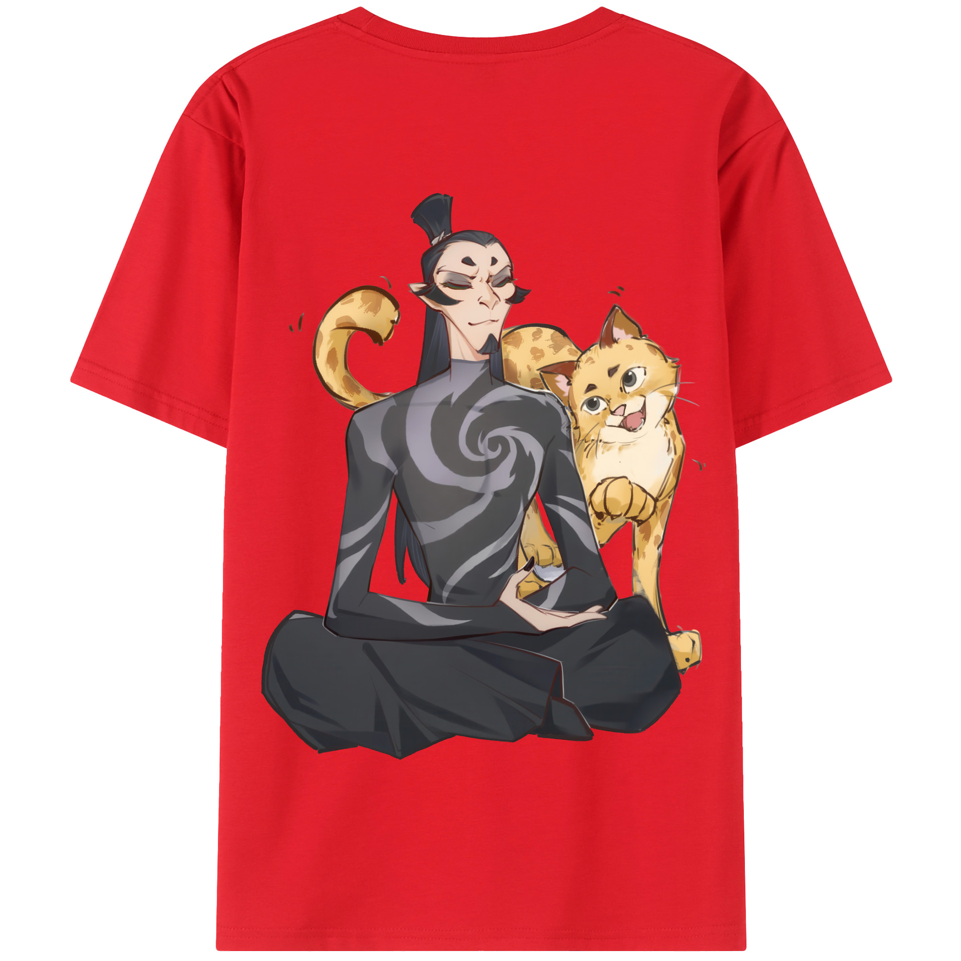 Ne Zha 2 ナタ 魔童の大暴れ 綿100％半袖Tシャツ（背面プリント）