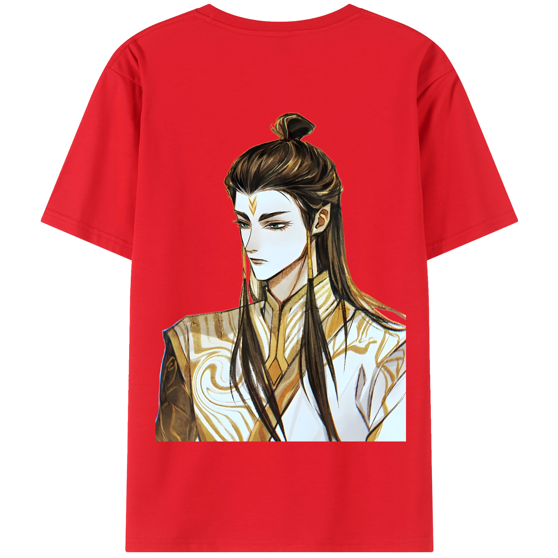 （画像用） Ne Zha 2 ナタ 魔童の大暴れ 綿100％半袖Tシャツ（背面プリント）
