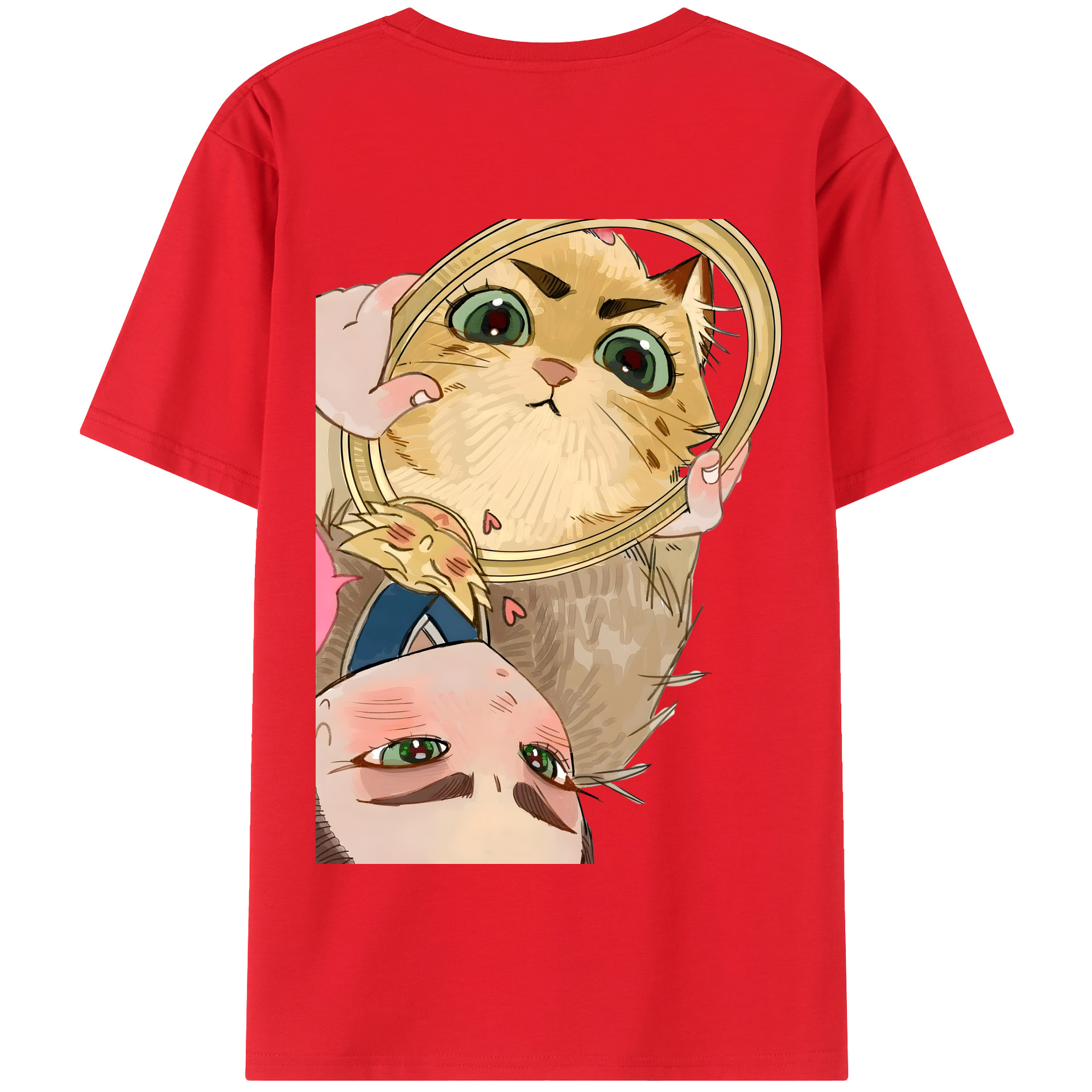 （画像用） Ne Zha 2 ナタ 魔童の大暴れ 綿100％半袖Tシャツ（背面プリント）