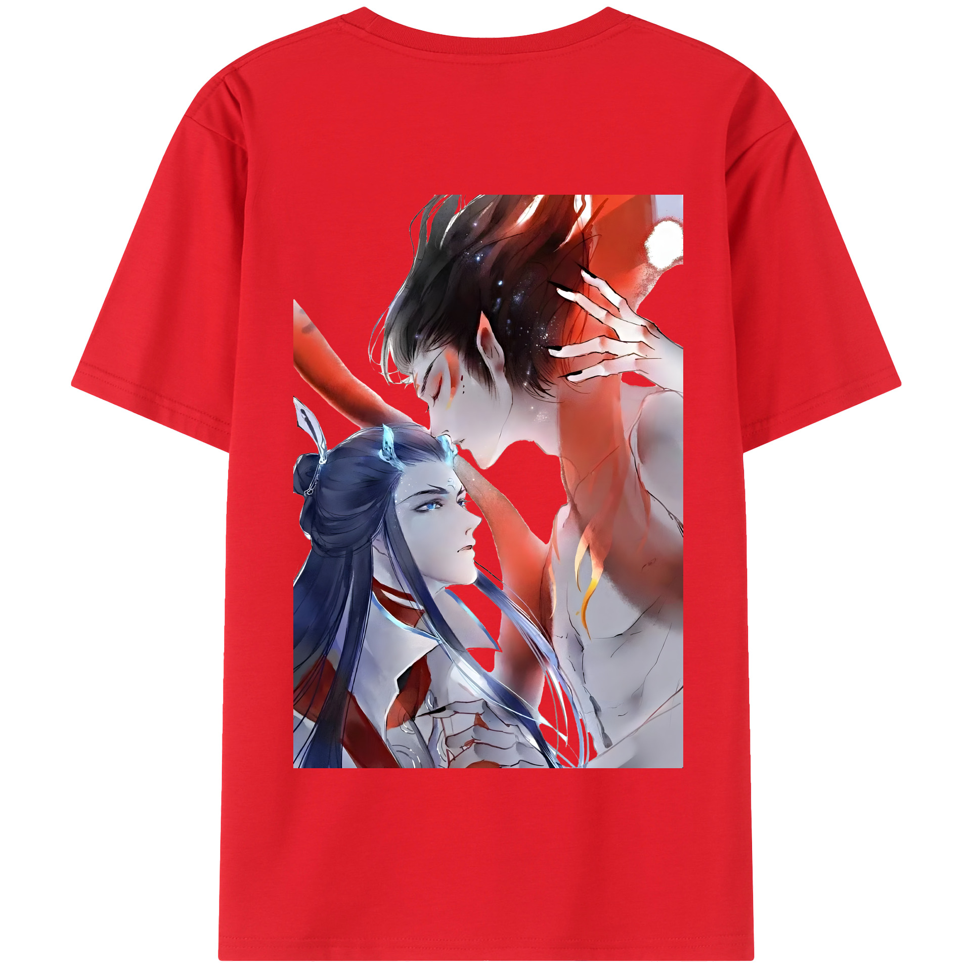 （画像用） Ne Zha 2 ナタ 魔童の大暴れ 綿100％半袖Tシャツ（背面プリント）
