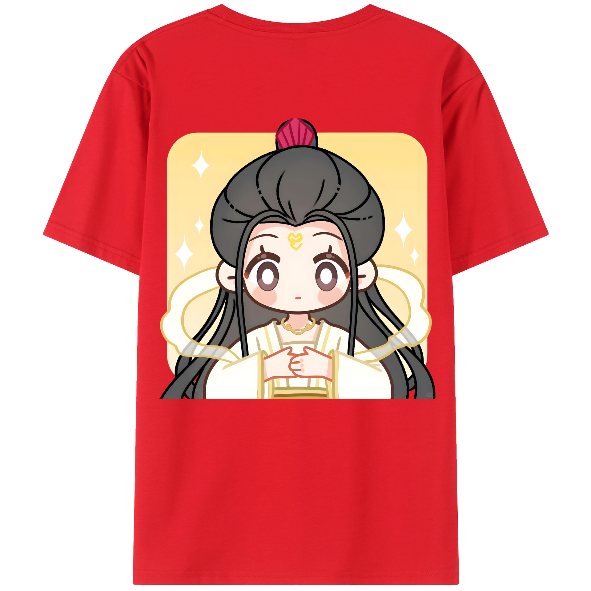 （画像用） Ne Zha 2 ナタ 魔童の大暴れ 綿100％半袖Tシャツ（背面プリント）
