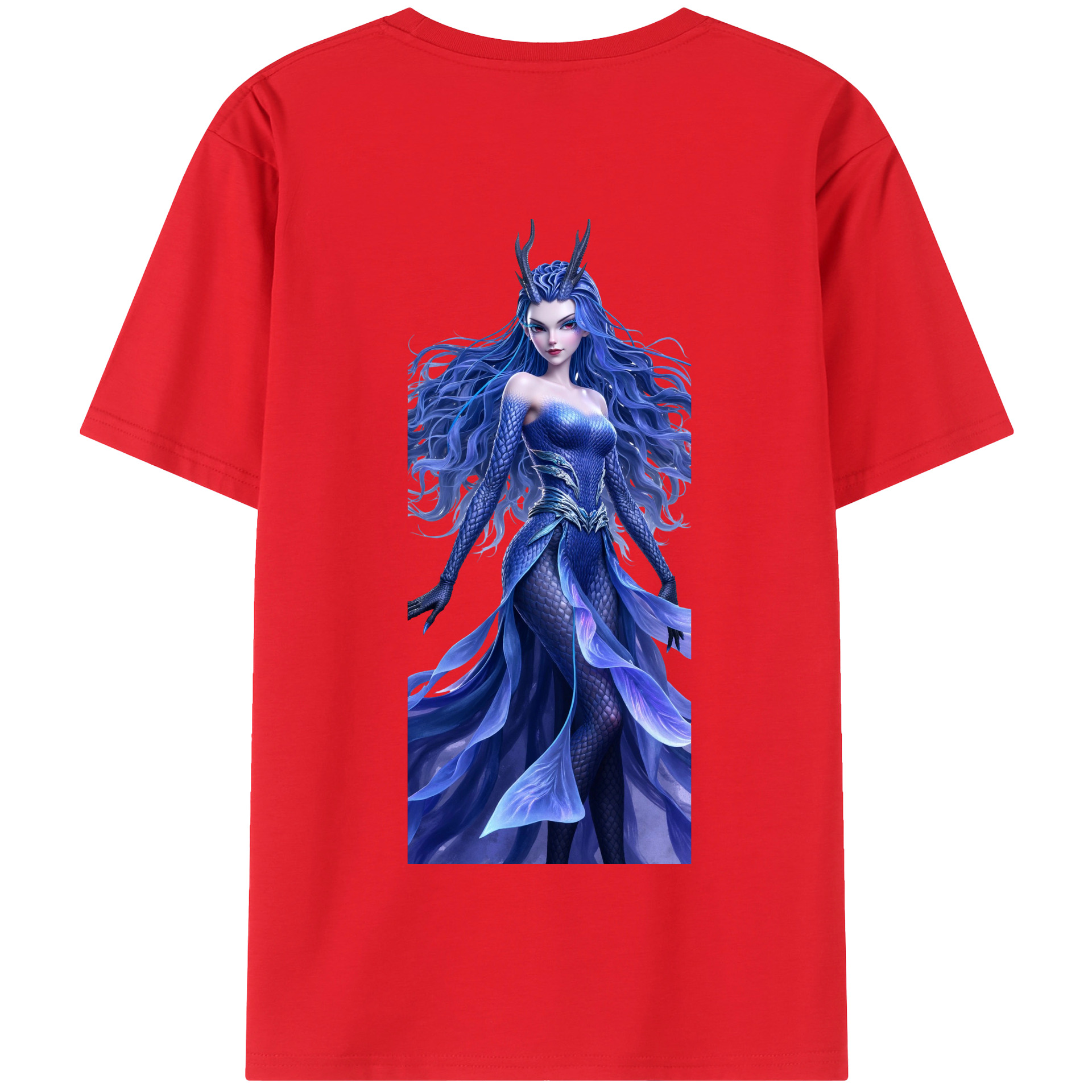 （画像用） Ne Zha 2 ナタ 魔童の大暴れ 綿100％半袖Tシャツ（背面プリント）