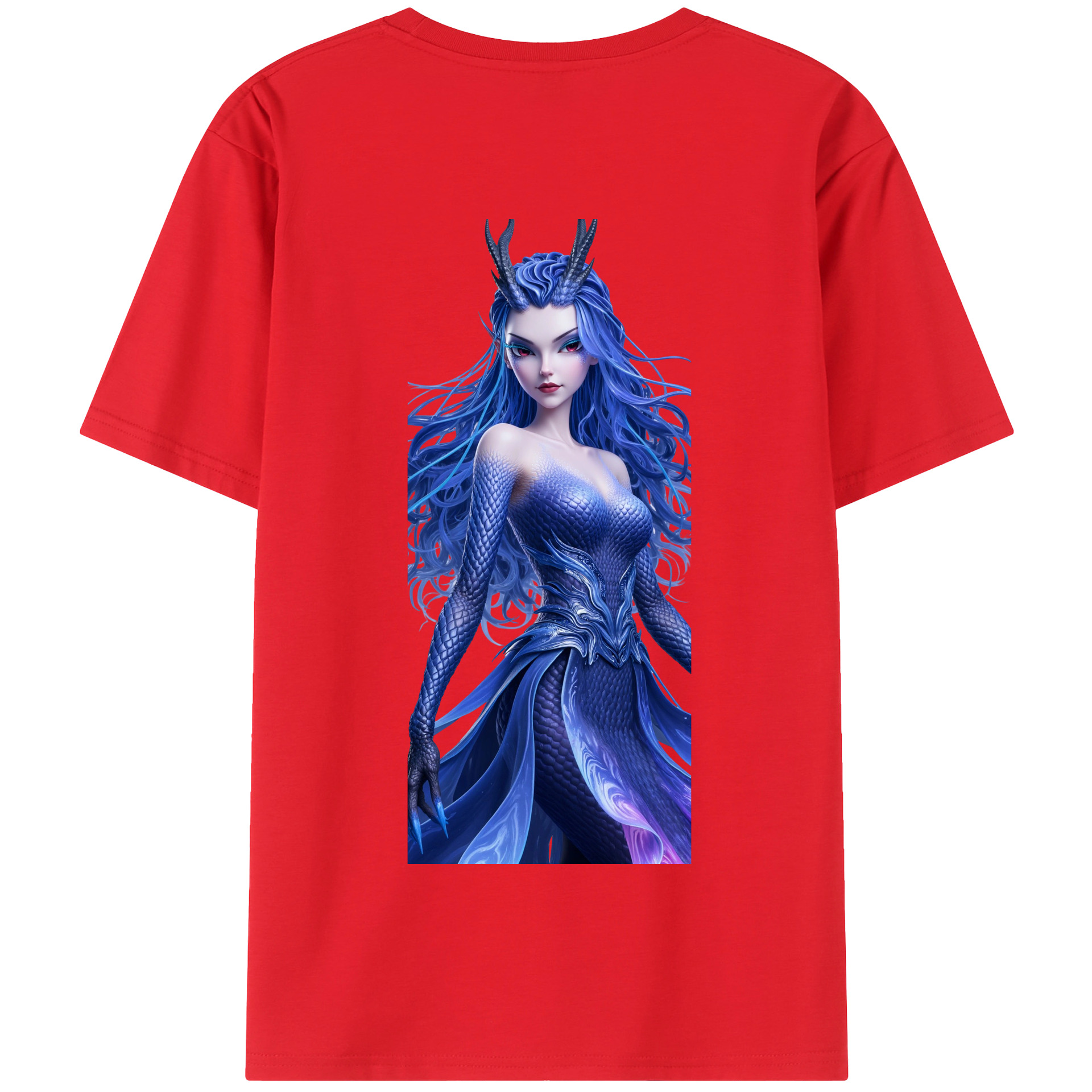 （画像用） Ne Zha 2 ナタ 魔童の大暴れ 綿100％半袖Tシャツ（背面プリント）