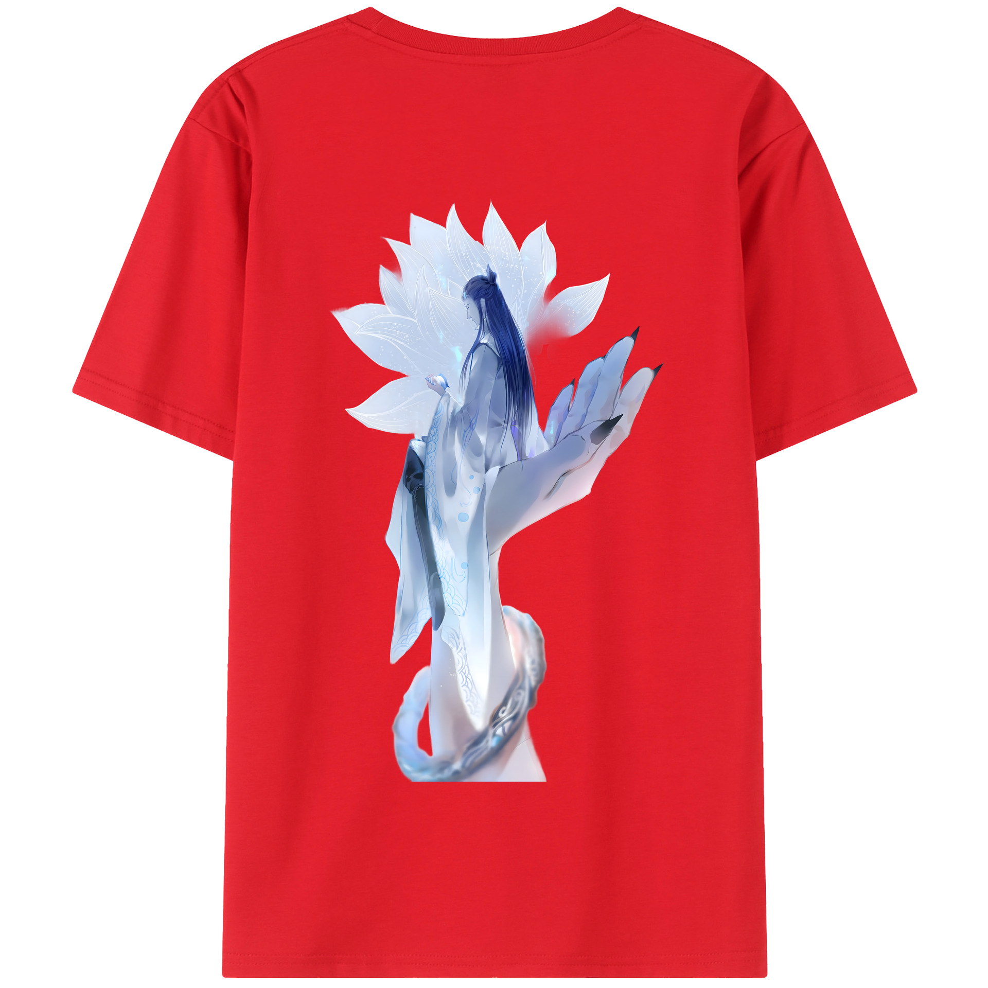 （画像用） Ne Zha 2 ナタ 魔童の大暴れ 綿100％半袖Tシャツ（背面プリント）