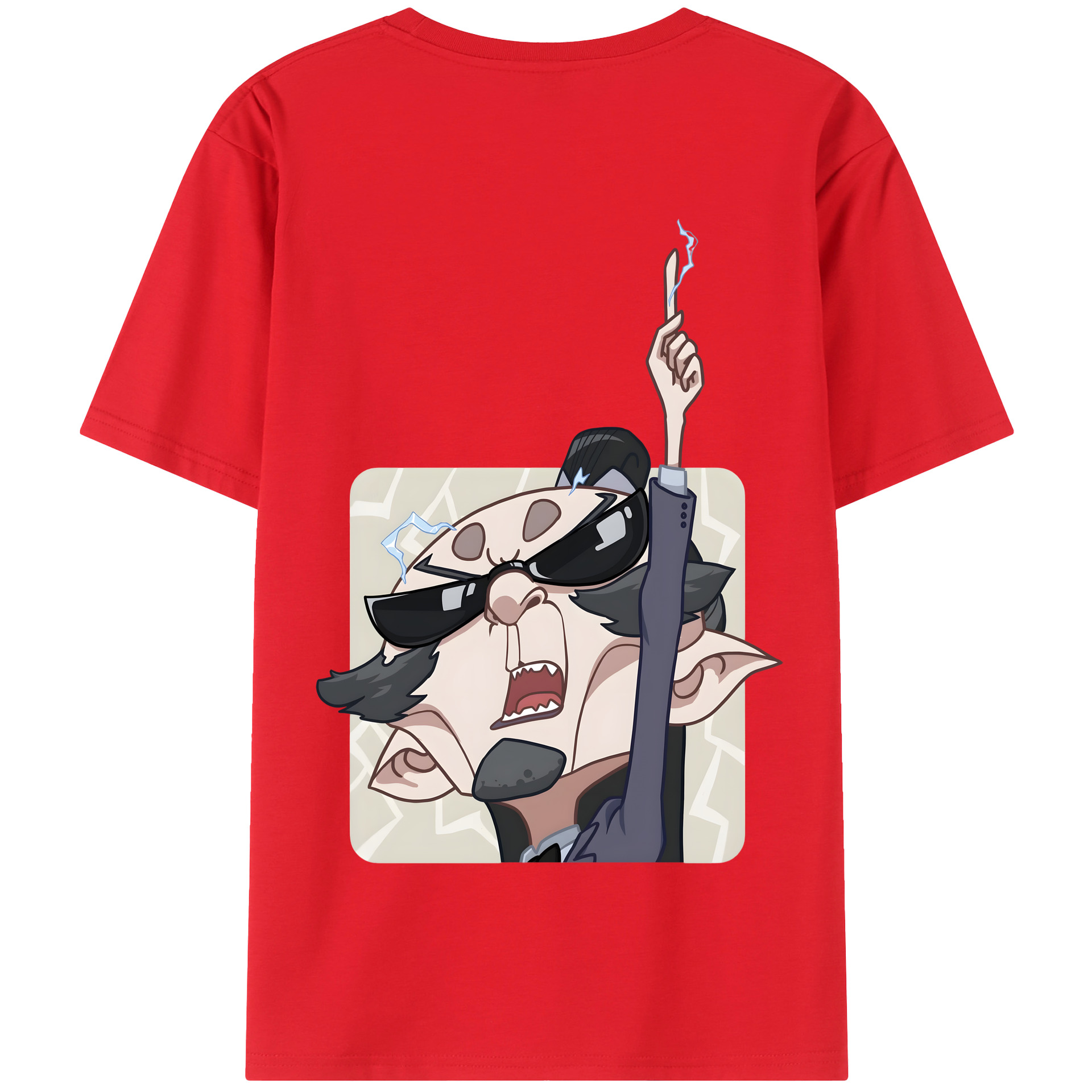 （画像用） Ne Zha 2 ナタ 魔童の大暴れ 綿100％半袖Tシャツ（背面プリント）