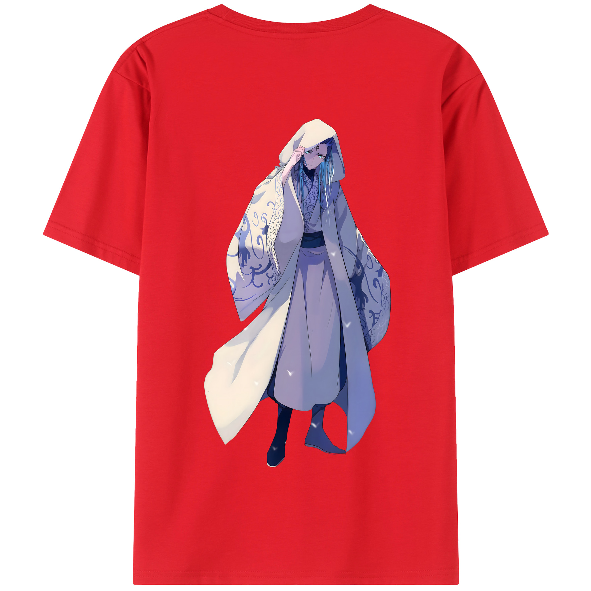 （画像用） Ne Zha 2 ナタ 魔童の大暴れ 綿100％半袖Tシャツ（背面プリント）