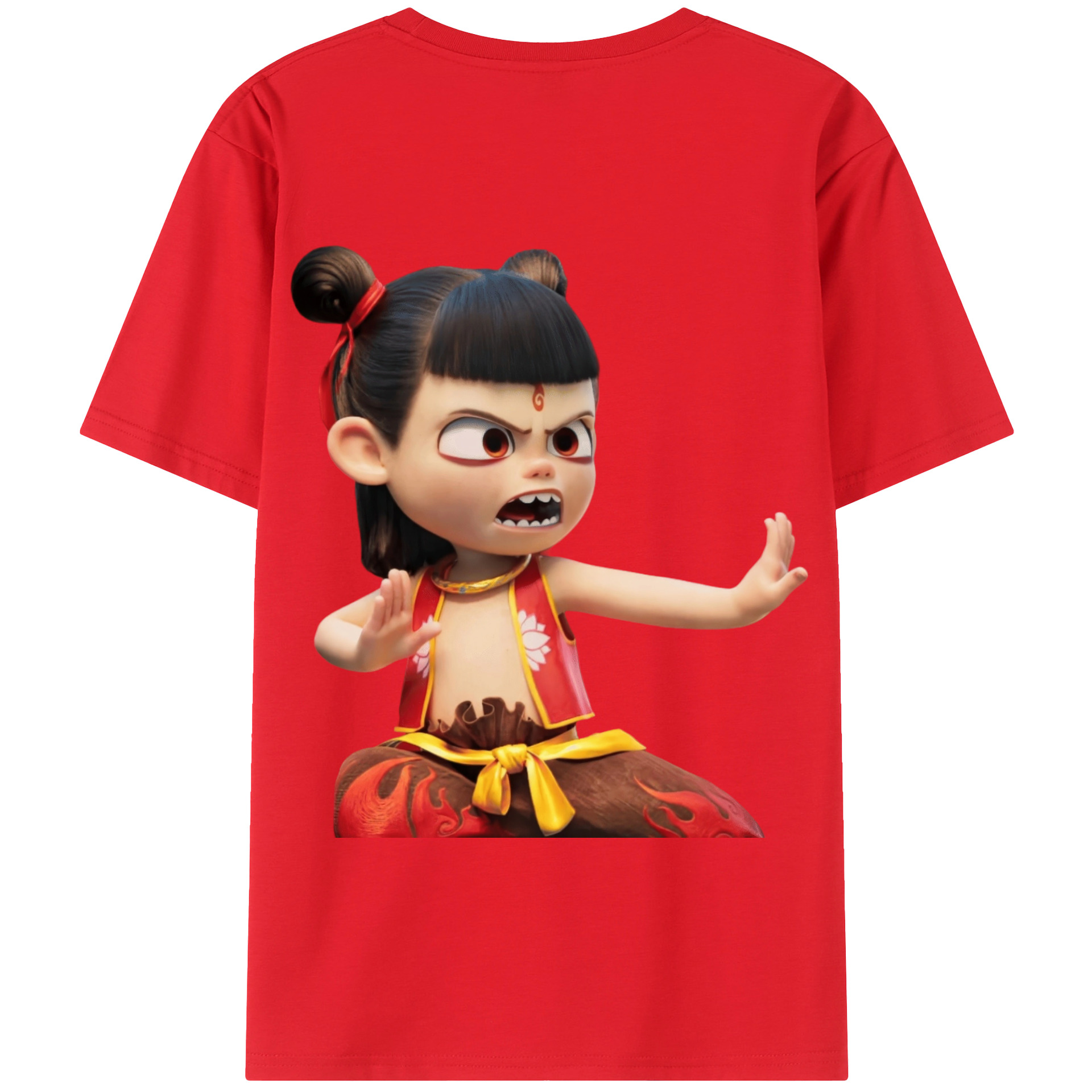 Ne Zha 2 ナタ 魔童の大暴れ 綿100％半袖Tシャツ（背面プリント）