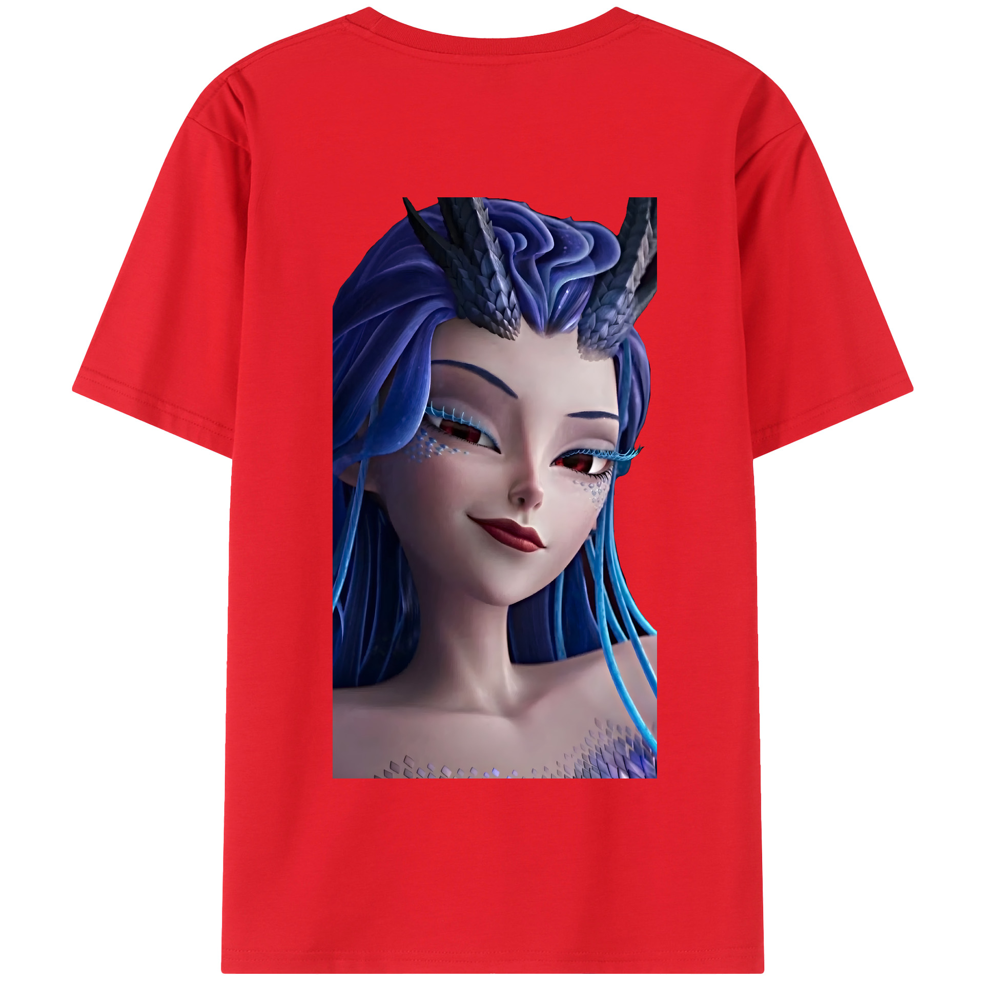 （画像用） Ne Zha 2 ナタ 魔童の大暴れ 綿100％半袖Tシャツ（背面プリント）