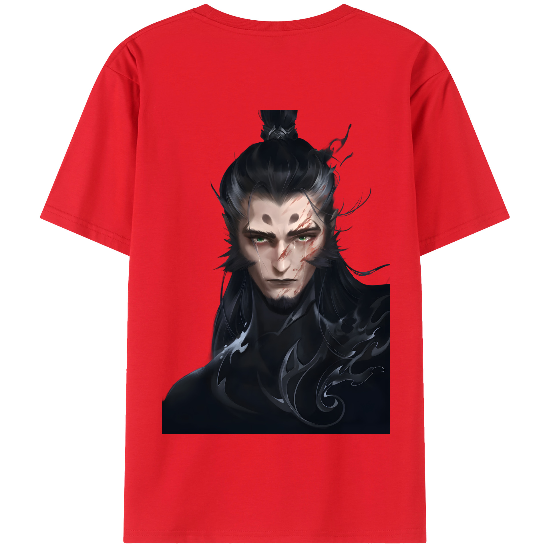 （画像用） Ne Zha 2 ナタ 魔童の大暴れ 綿100％半袖Tシャツ（背面プリント）