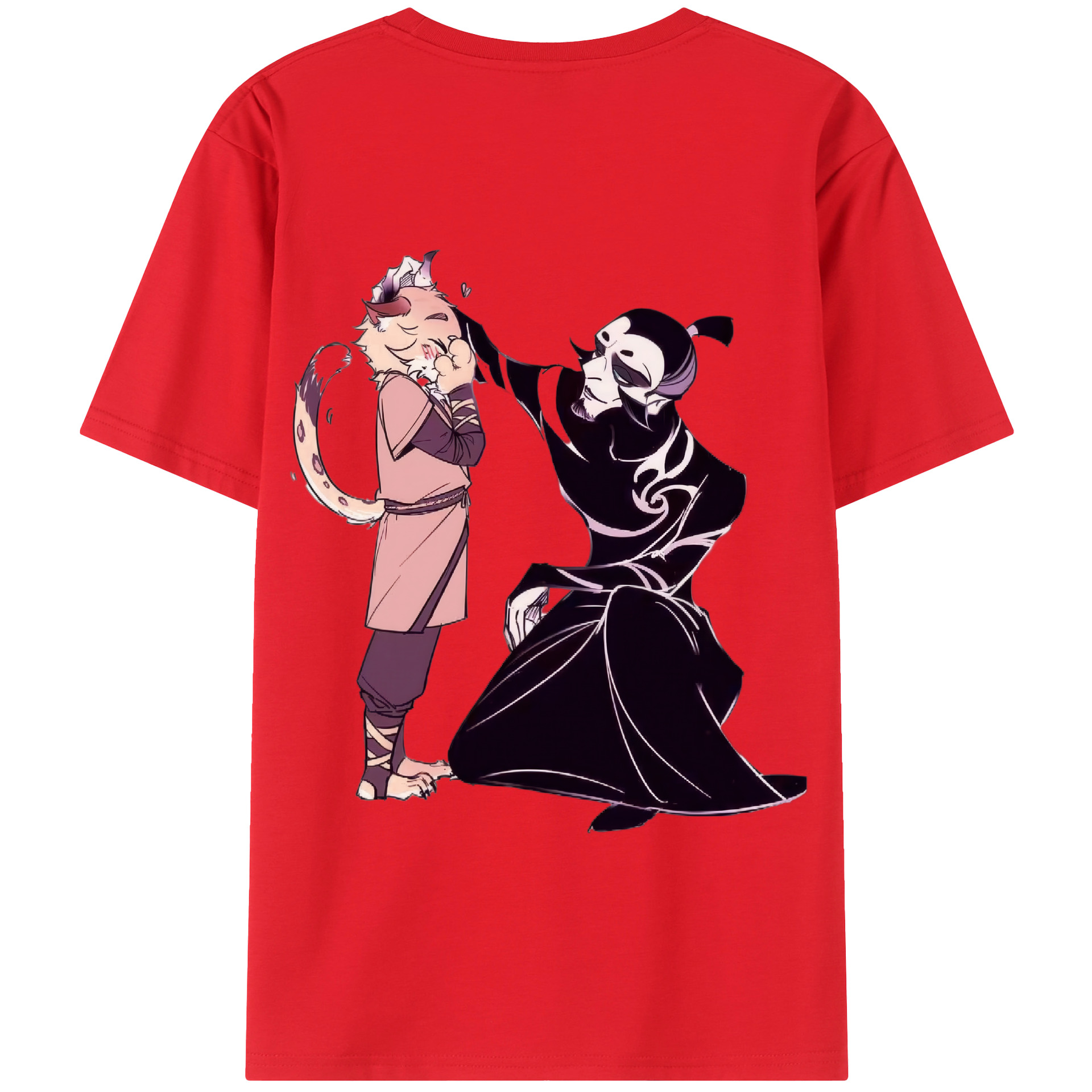 （画像用） Ne Zha 2 ナタ 魔童の大暴れ 綿100％半袖Tシャツ（背面プリント）