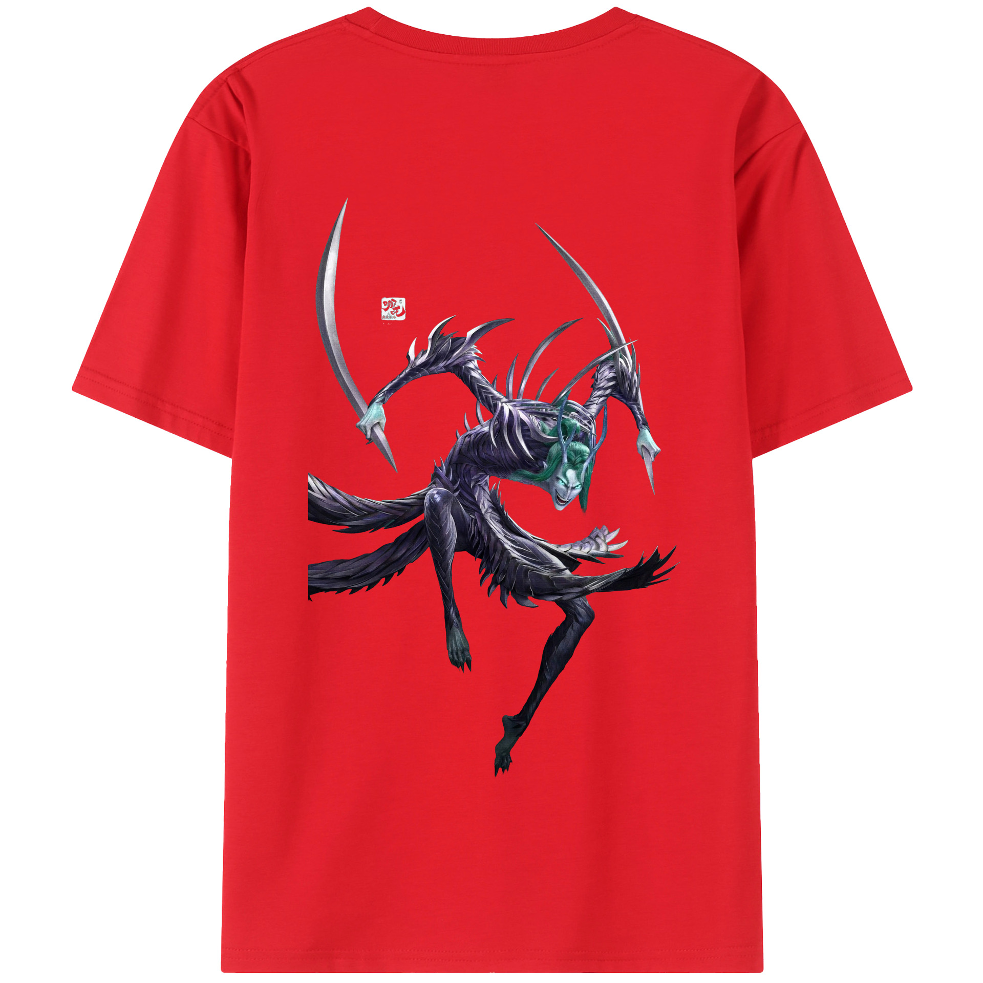 （画像用） Ne Zha 2 ナタ 魔童の大暴れ 綿100％半袖Tシャツ（背面プリント）
