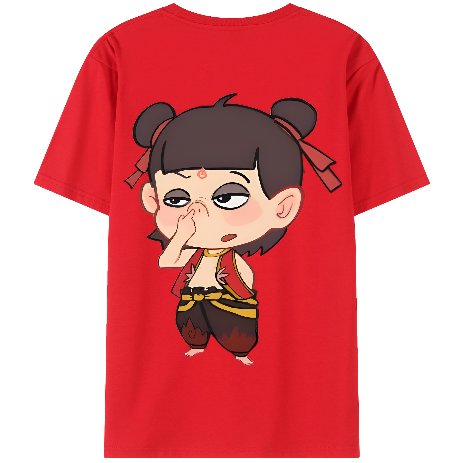Ne Zha 2 ナタ 魔童の大暴れ 綿100％半袖Tシャツ（背面プリント）