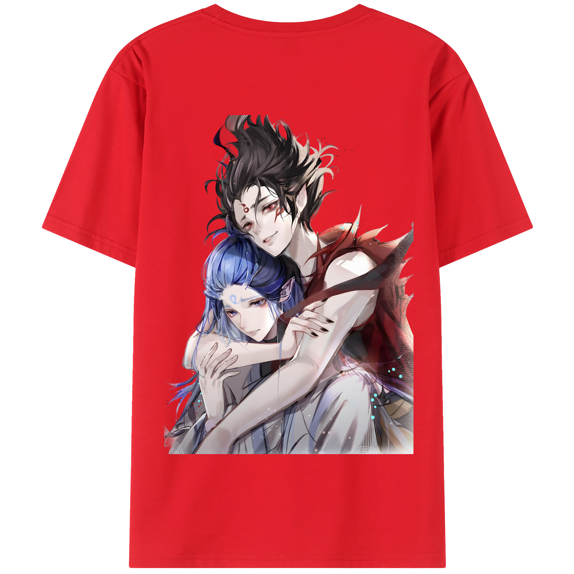 （画像用） Ne Zha 2 ナタ 魔童の大暴れ 綿100％半袖Tシャツ（背面プリント）