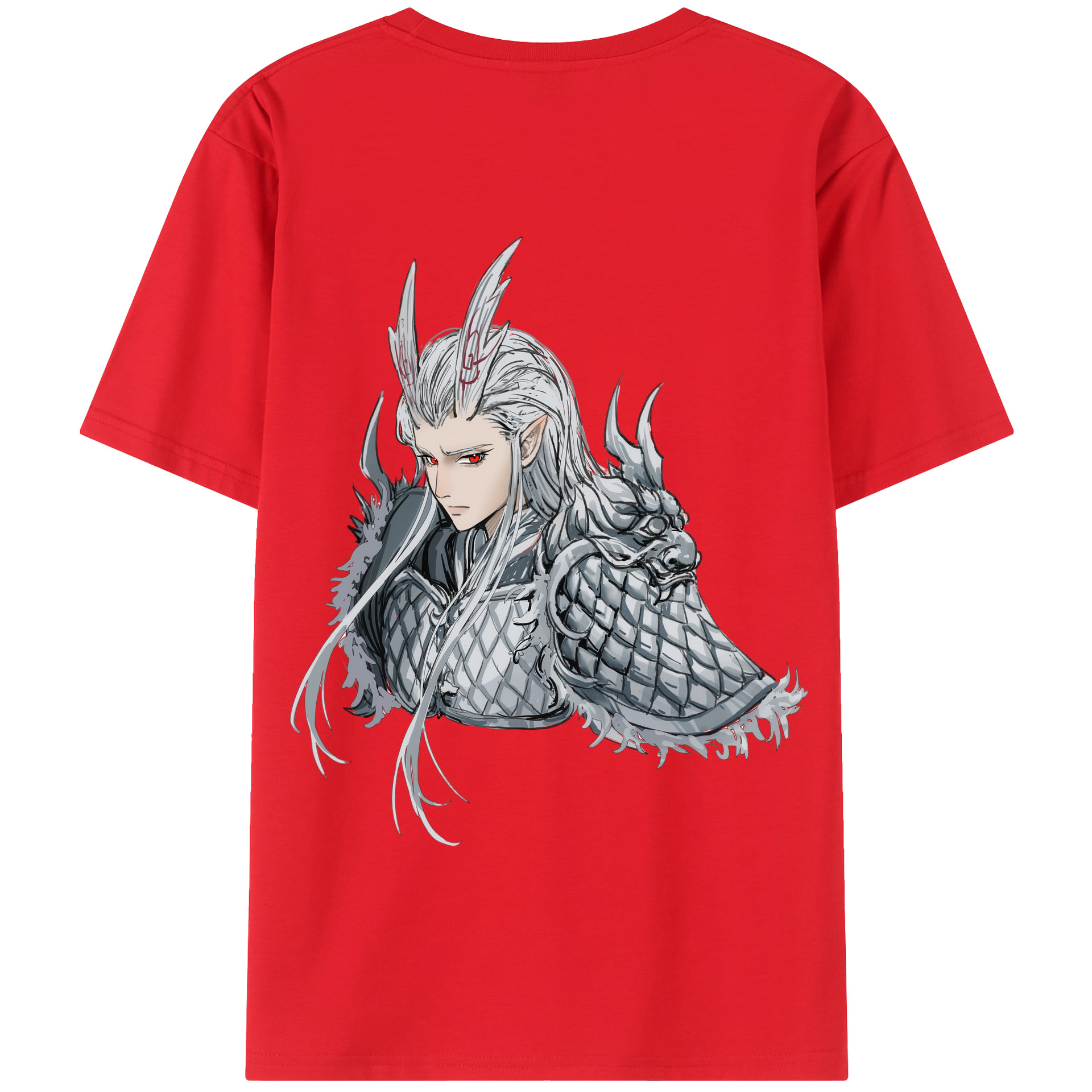 （画像用） Ne Zha 2 ナタ 魔童の大暴れ 綿100％半袖Tシャツ（背面プリント）