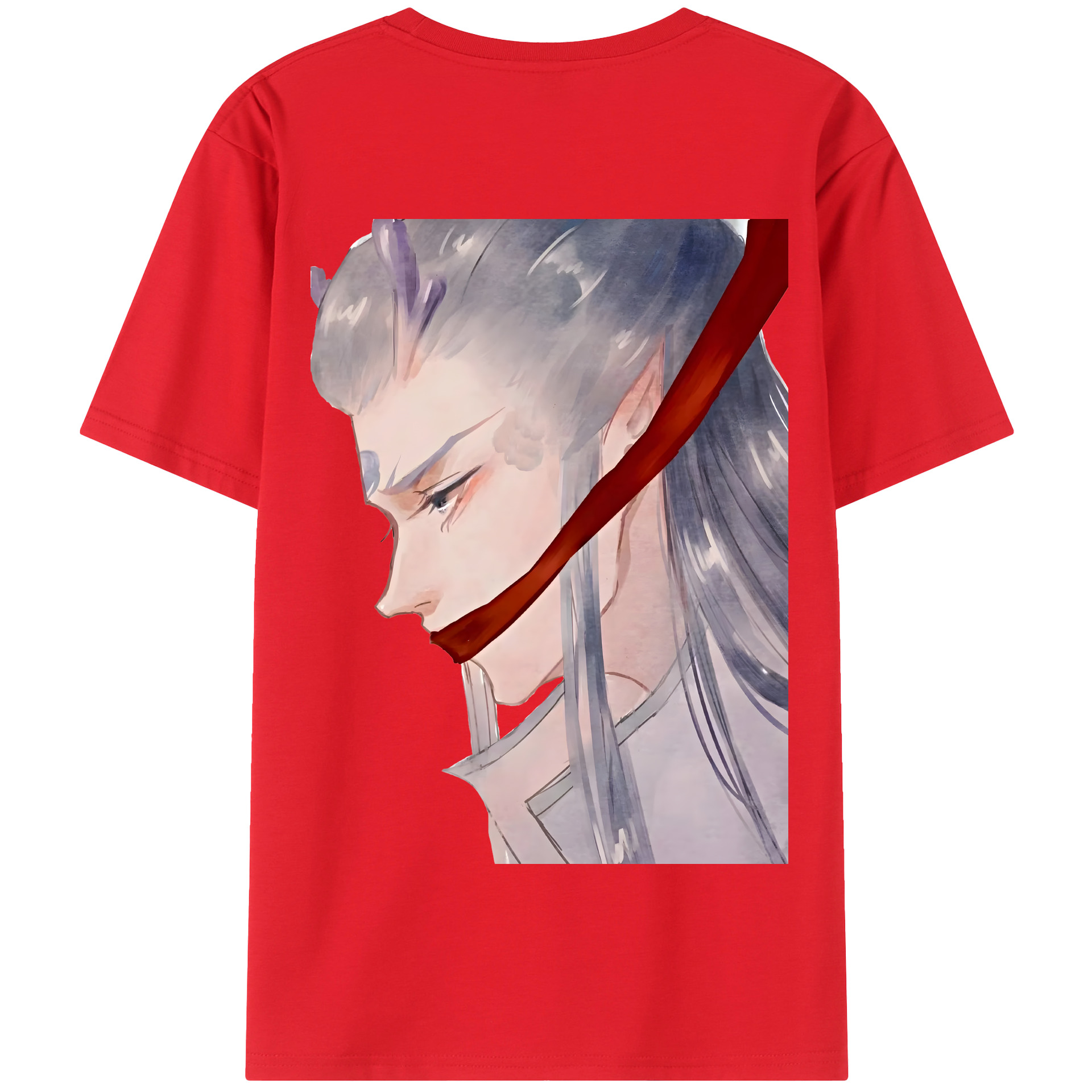 （画像用） Ne Zha 2 ナタ 魔童の大暴れ 綿100％半袖Tシャツ（背面プリント）