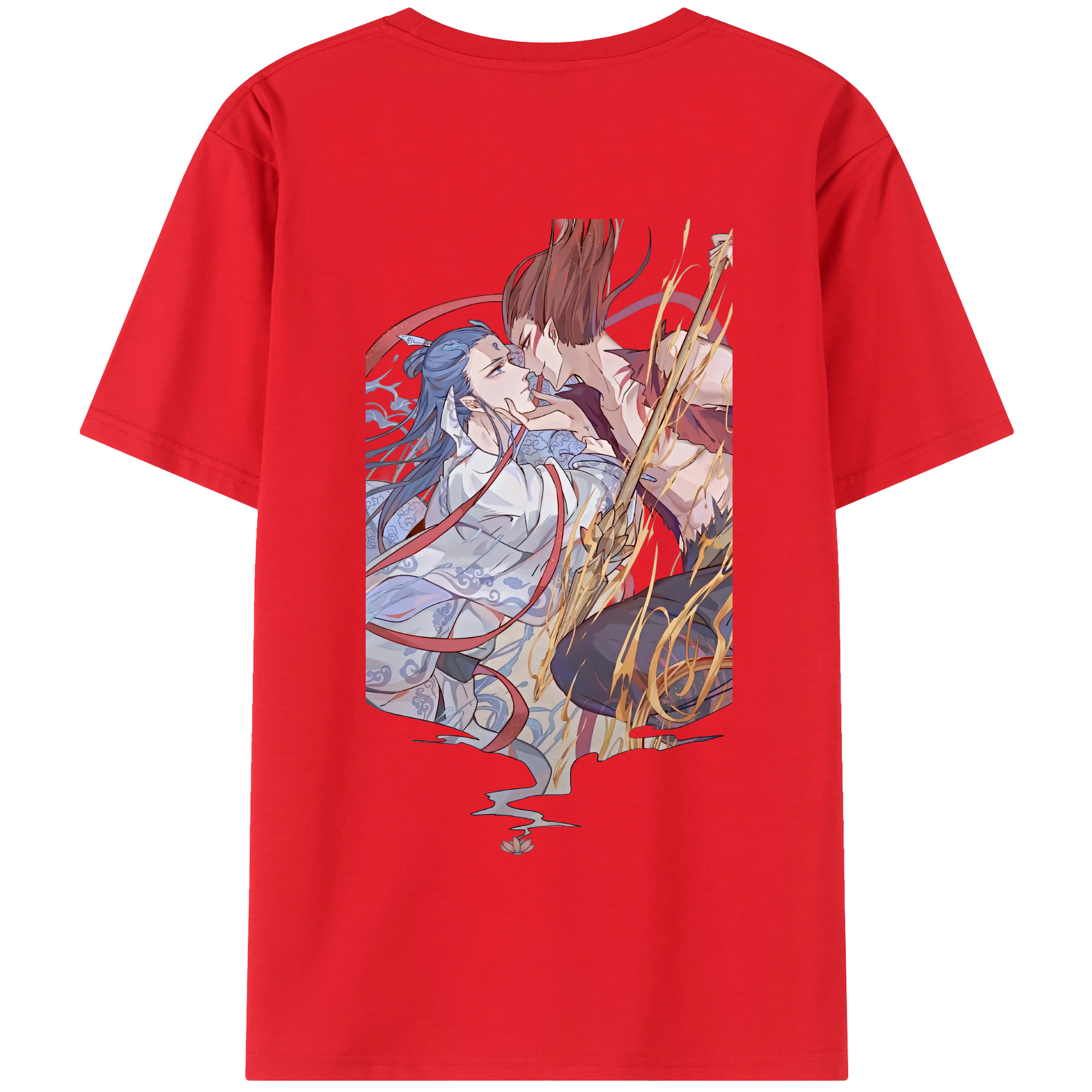 （画像用） Ne Zha 2 ナタ 魔童の大暴れ 綿100％半袖Tシャツ（背面プリント）