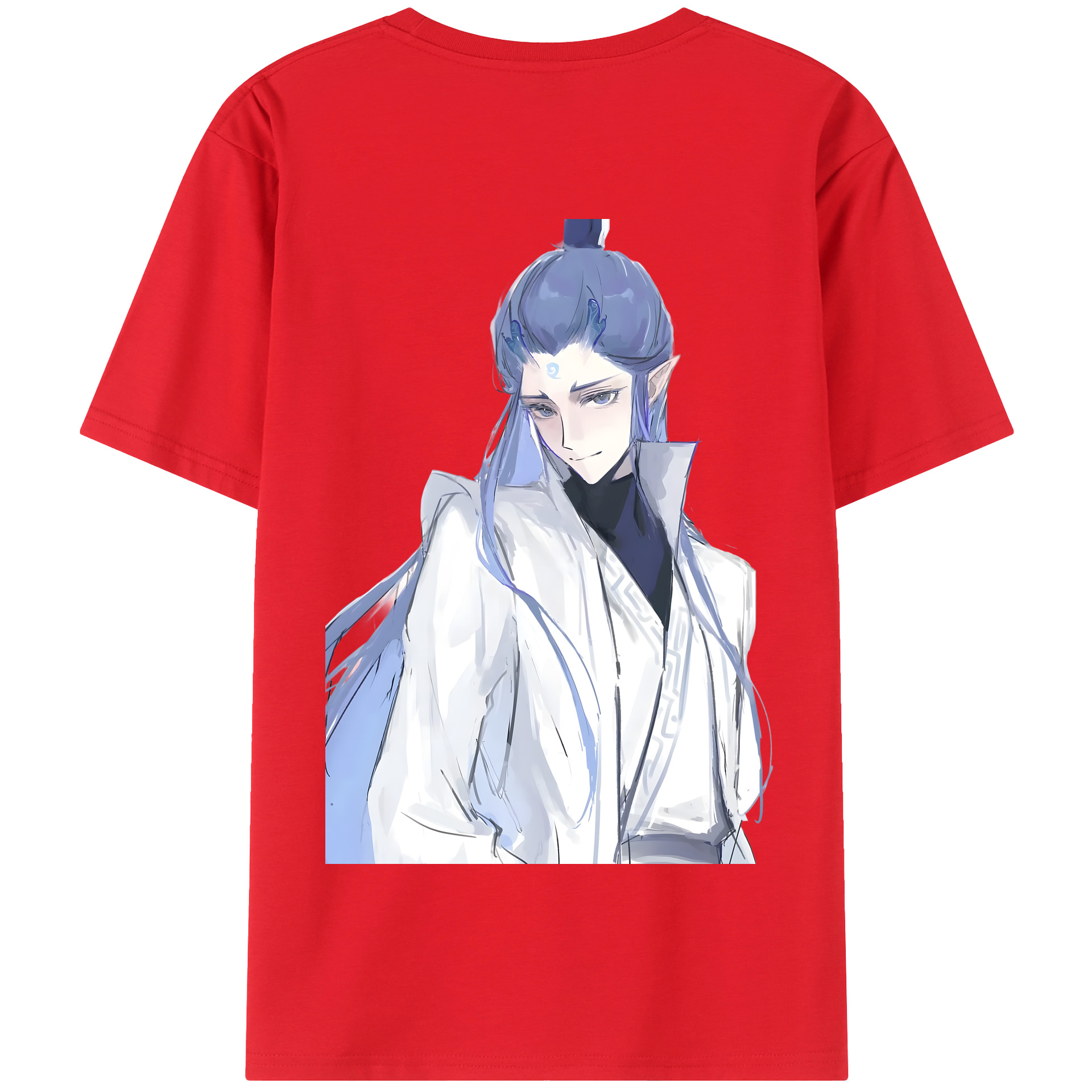 （画像用） Ne Zha 2 ナタ 魔童の大暴れ 綿100％半袖Tシャツ（背面プリント）