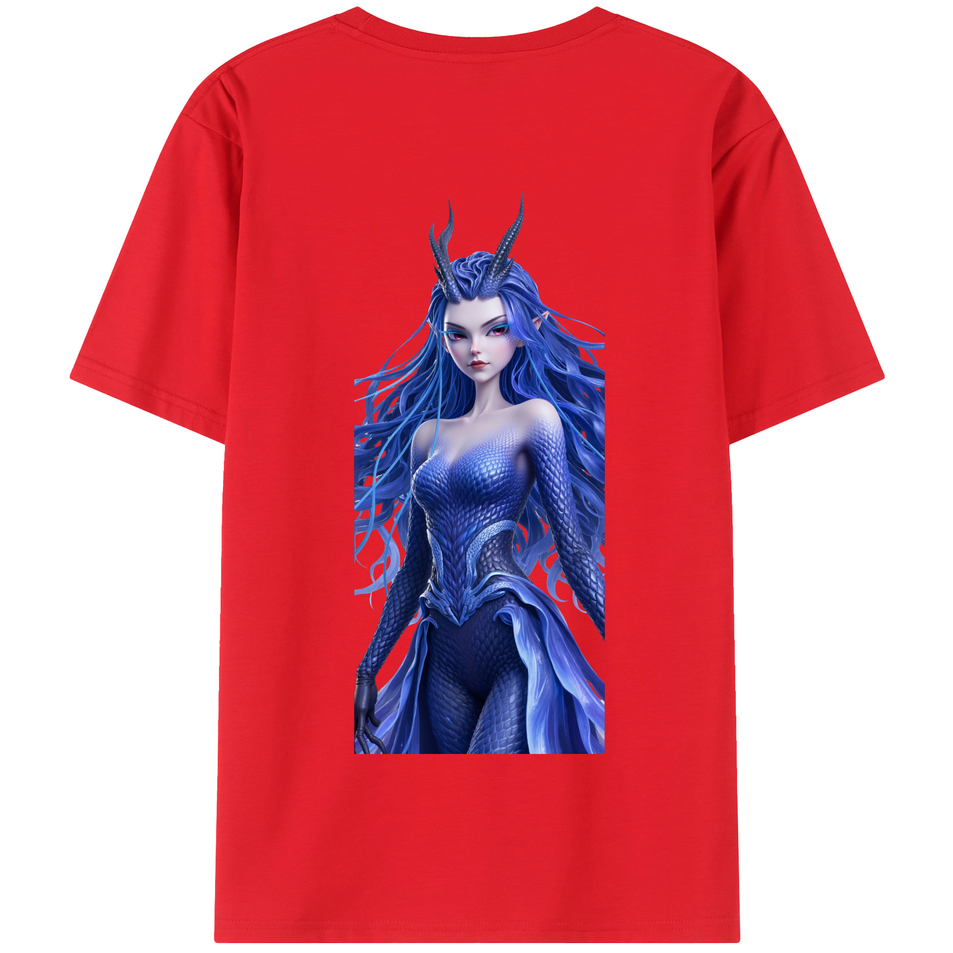 （画像用） Ne Zha 2 ナタ 魔童の大暴れ 綿100％半袖Tシャツ（背面プリント）