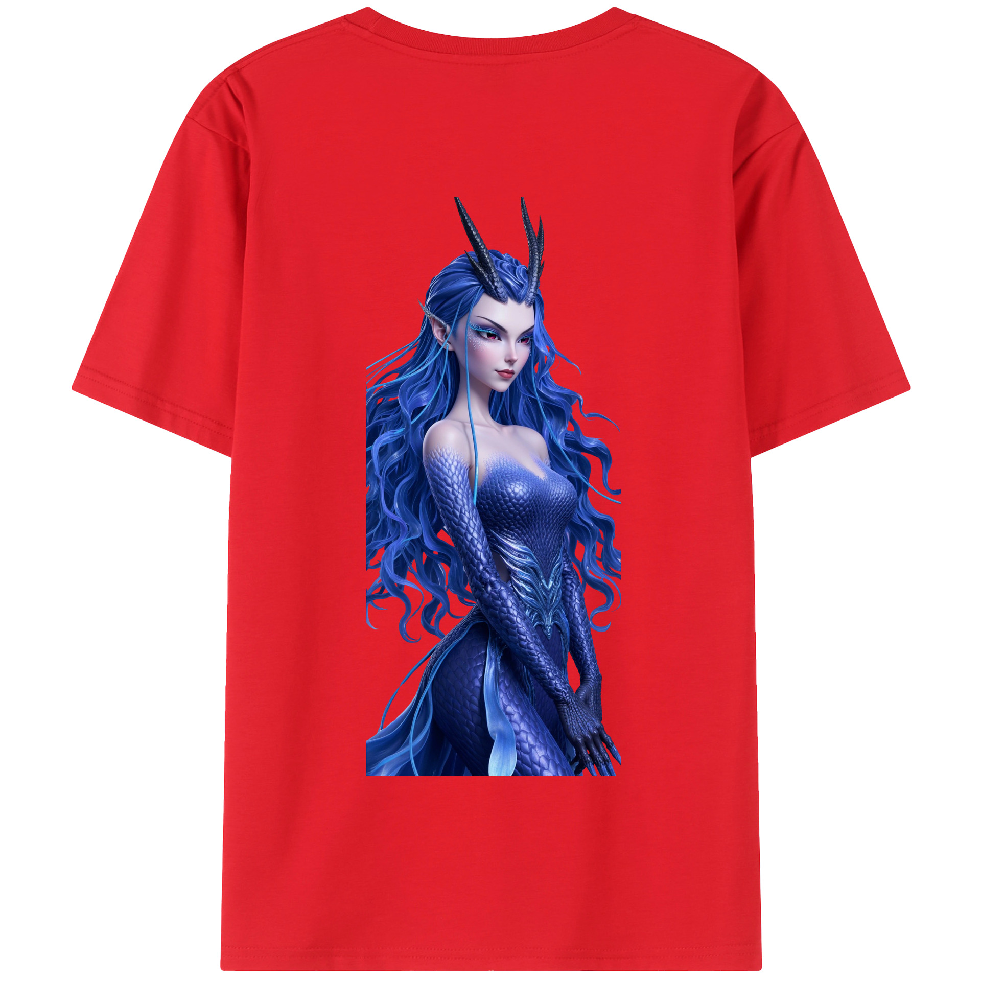 （画像用） Ne Zha 2 ナタ 魔童の大暴れ 綿100％半袖Tシャツ（背面プリント）