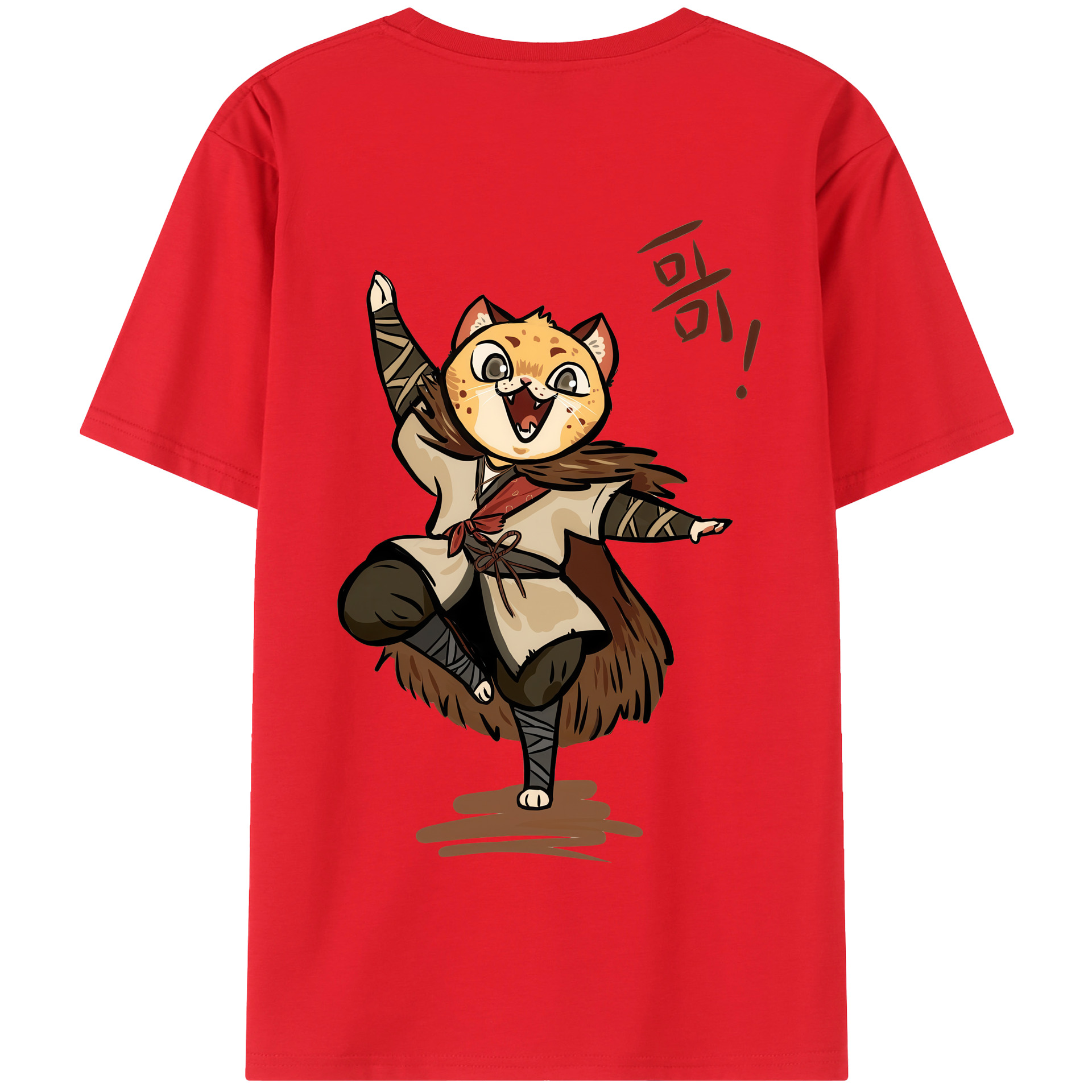 （画像用） Ne Zha 2 ナタ 魔童の大暴れ 綿100％半袖Tシャツ（背面プリント）