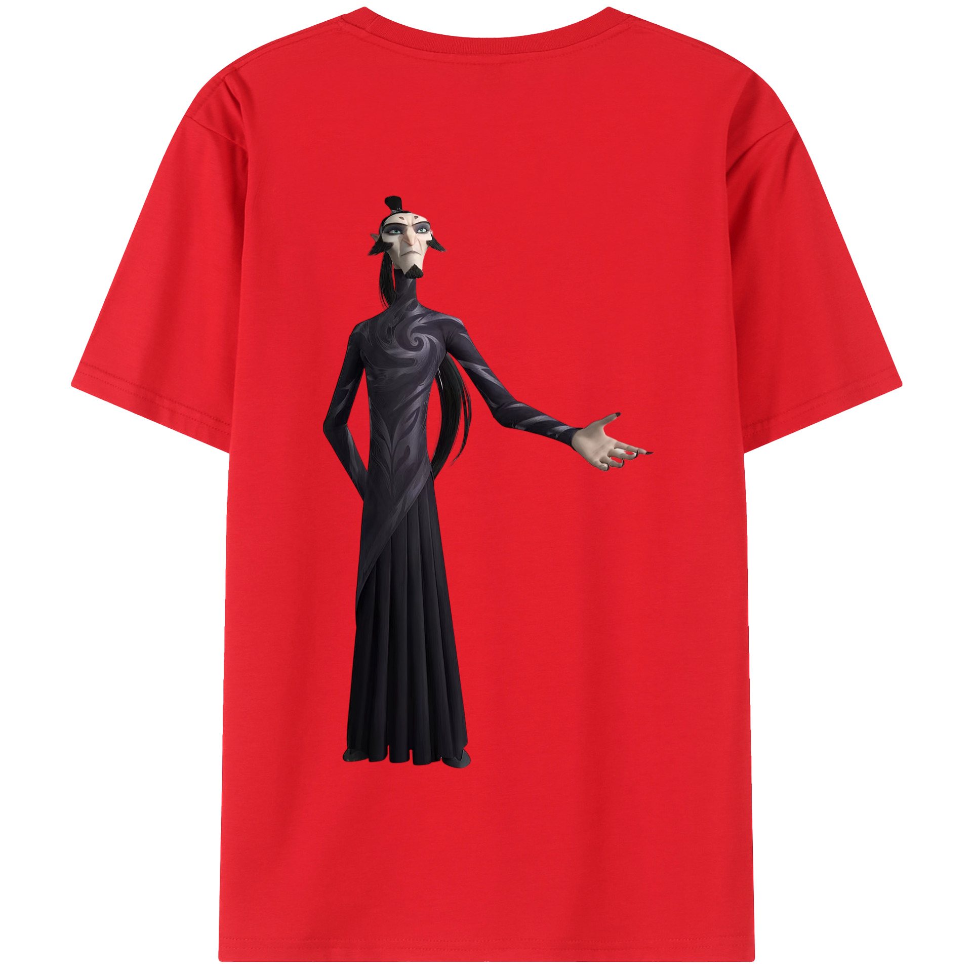 （画像用） Ne Zha 2 ナタ 魔童の大暴れ 綿100％半袖Tシャツ（背面プリント）