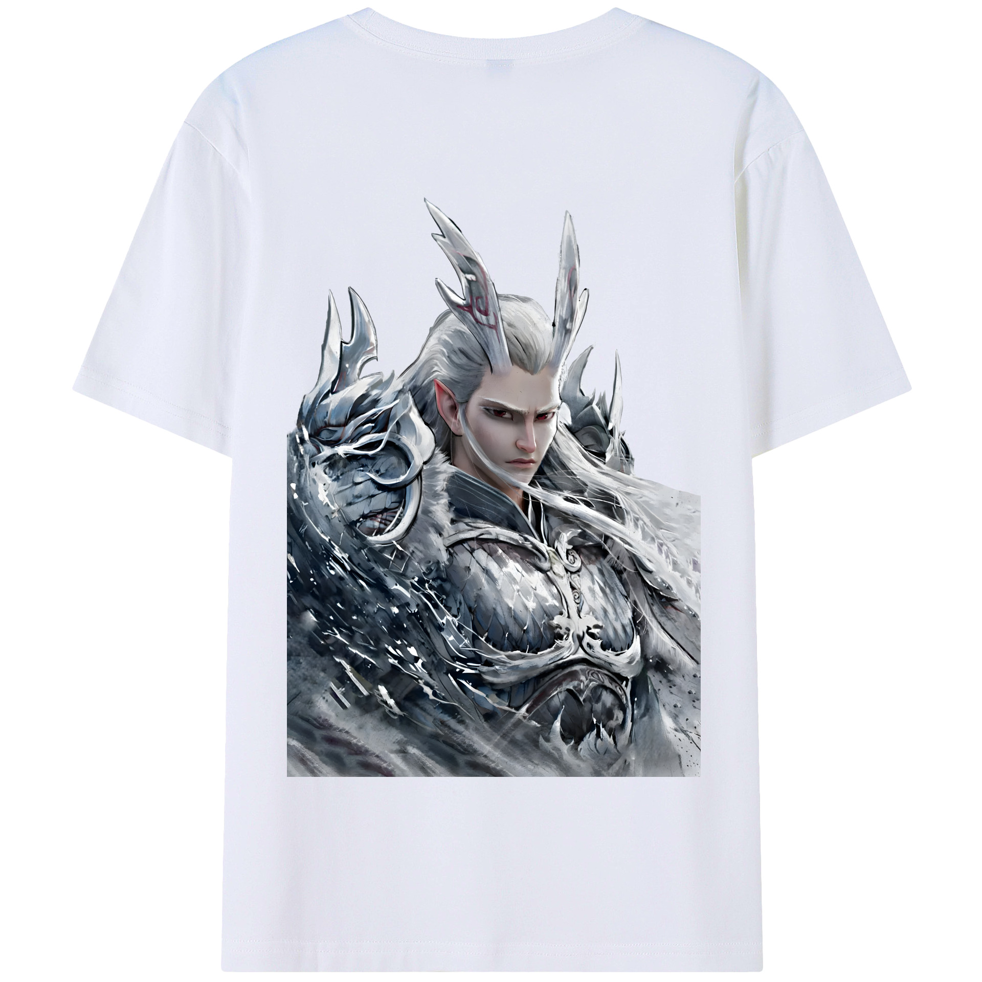 （画像用） Ne Zha 2 ナタ 魔童の大暴れ 綿100％半袖Tシャツ（背面プリント）